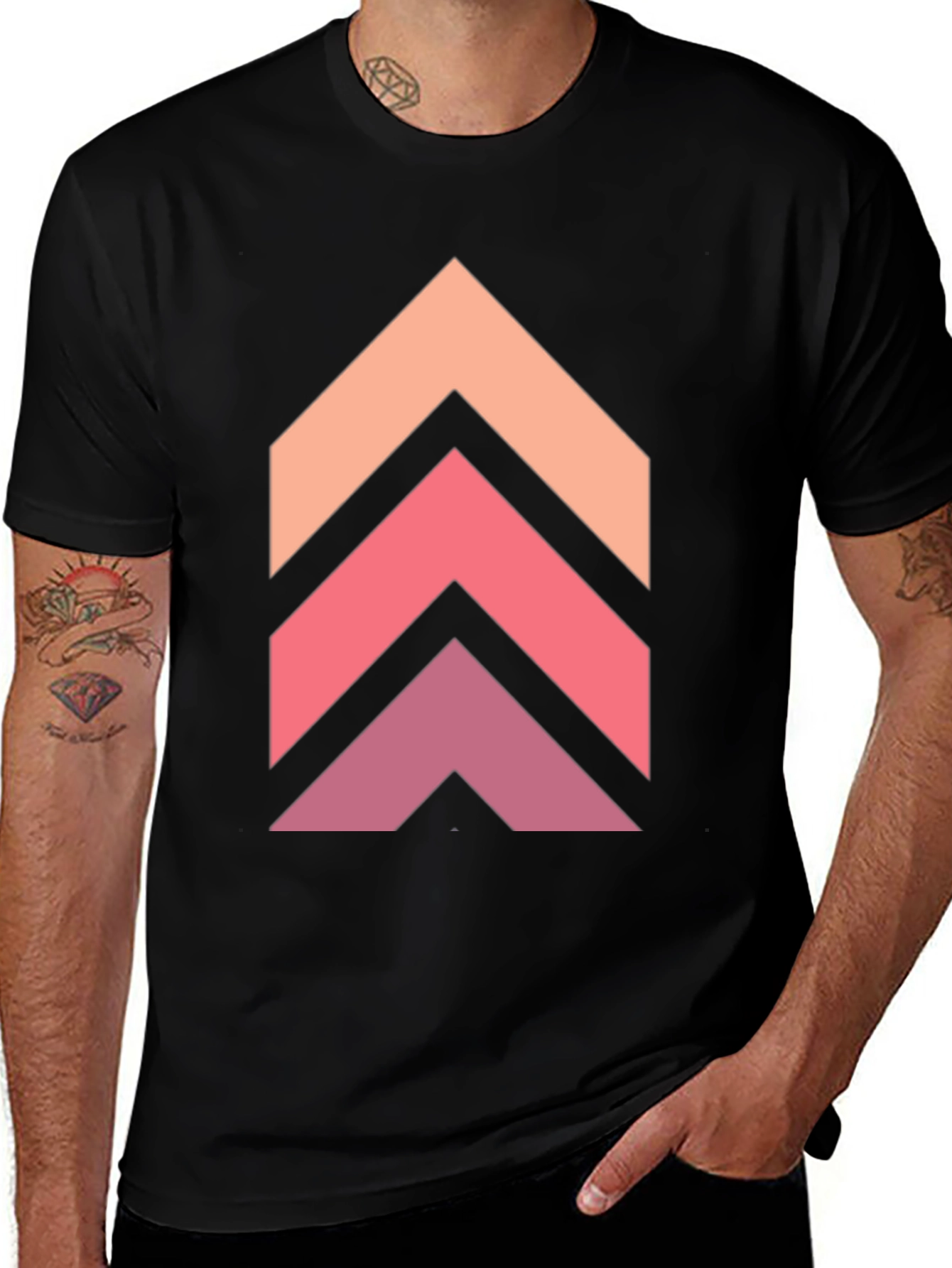 Variant 23 of Retro Arrow T-Shirt - Black