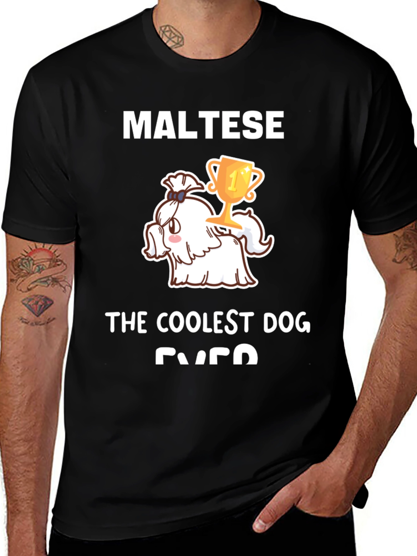 Maltese Coolest Dog Ever Graphic Tee