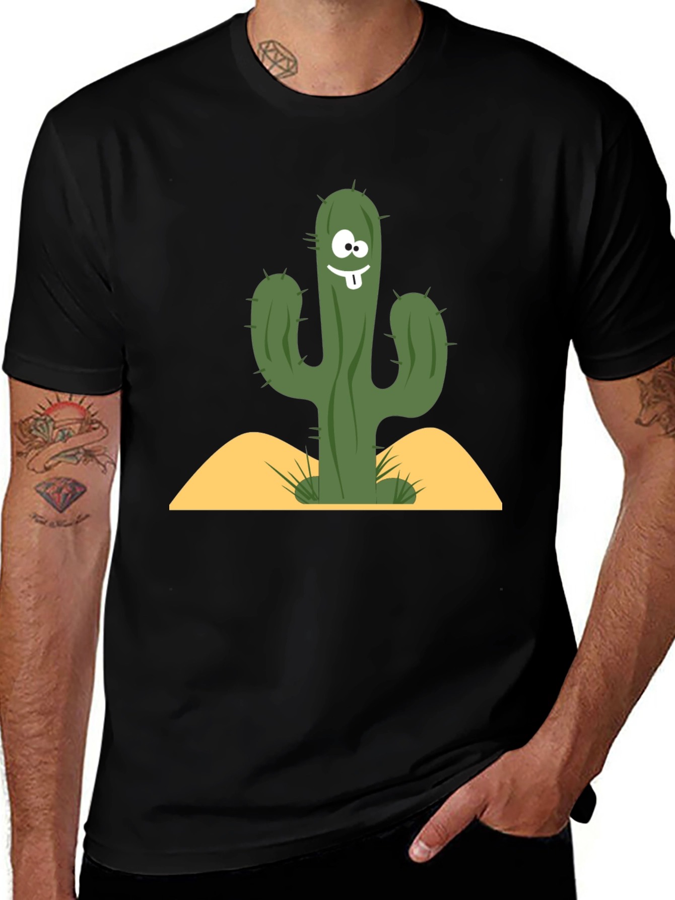 Variant 8 of Funny Cartoon Cactus T-Shirt - Desert Humor Tee