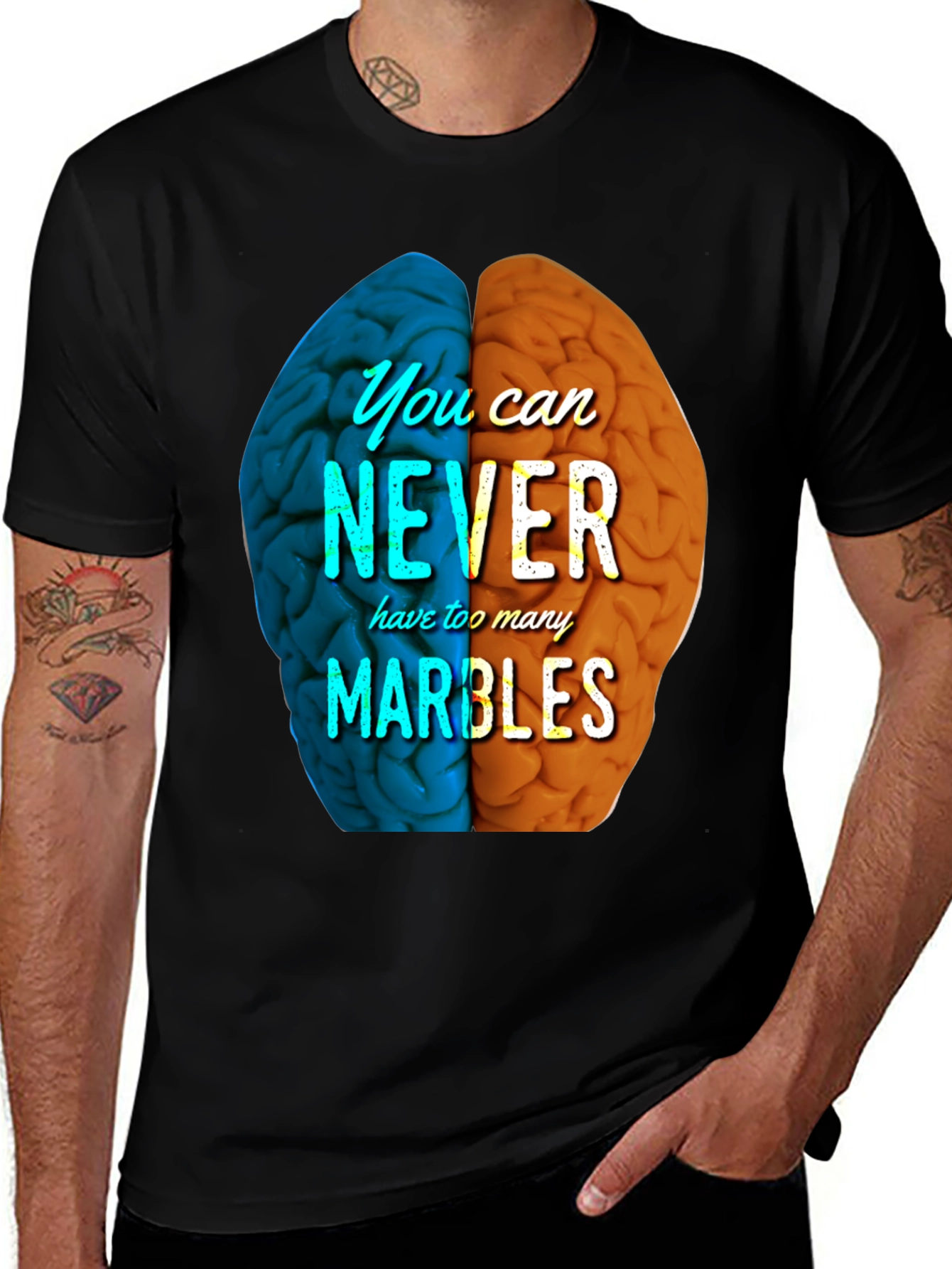 Variant 29 of Brain Marbles Graphic Tee - You Can Never Have Too Many
