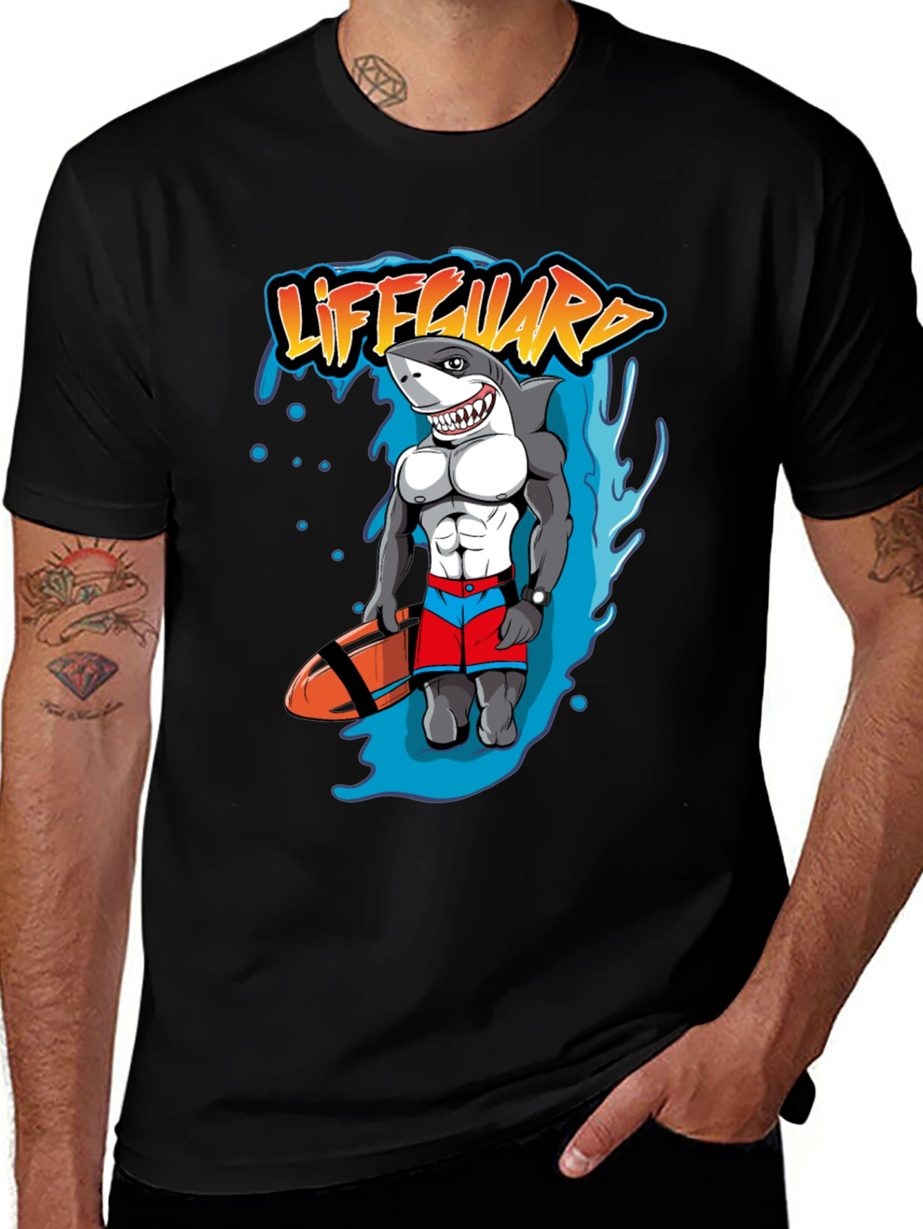 Variant 11 of Lifeguard Shark Graphic Tee
