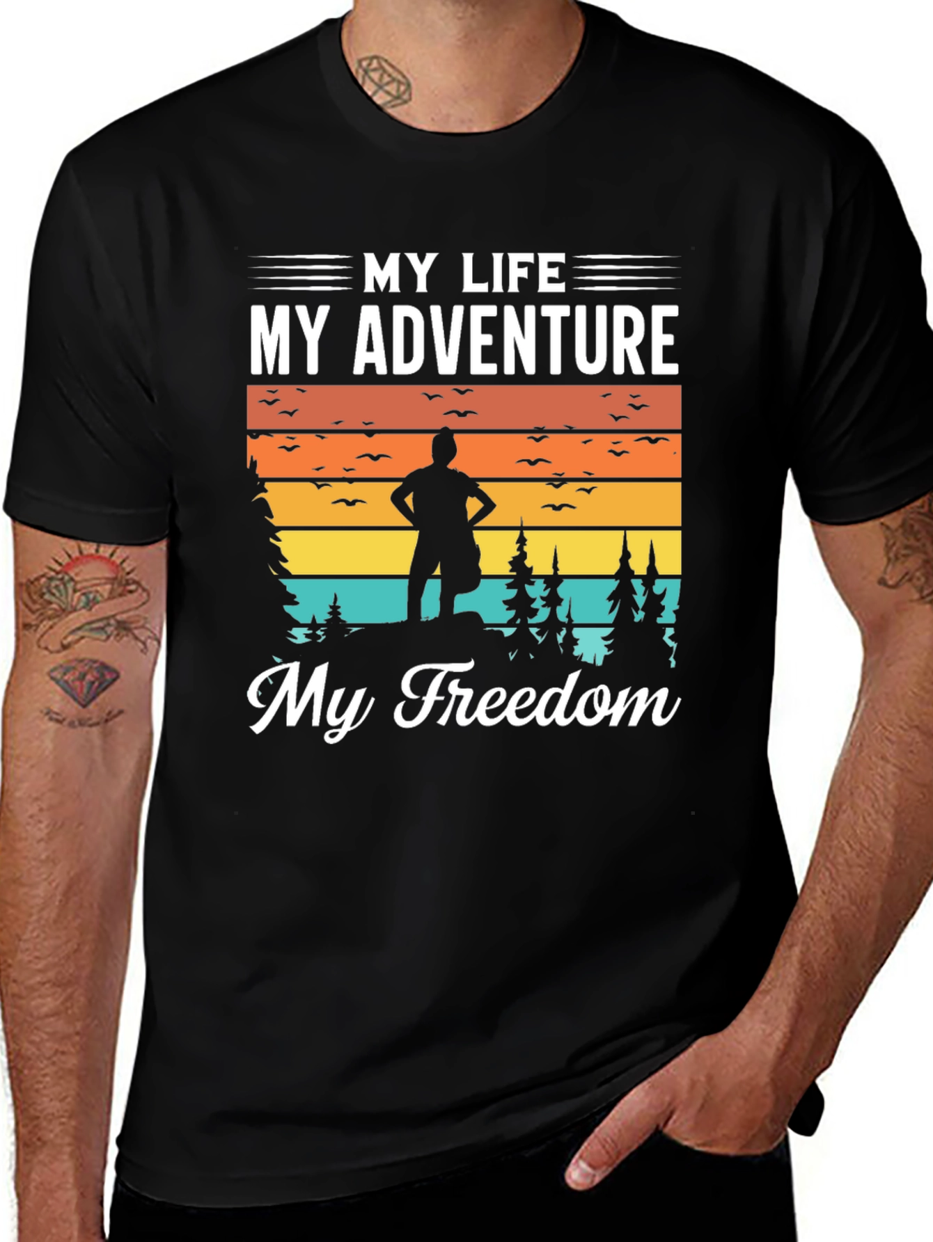 Variant 9 of Adventure Seeker Tee: My Life, My Adventure, My Freedom
