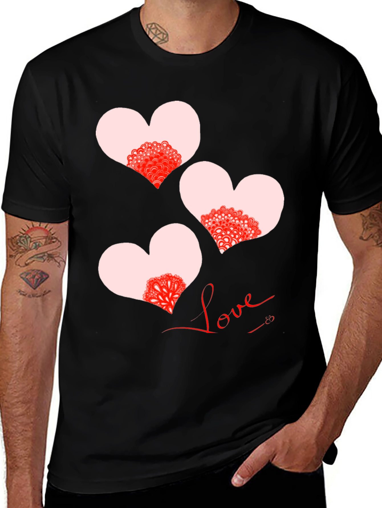 Variant 17 of Love Heart T-Shirt - Stylish Valentine's Day Apparel