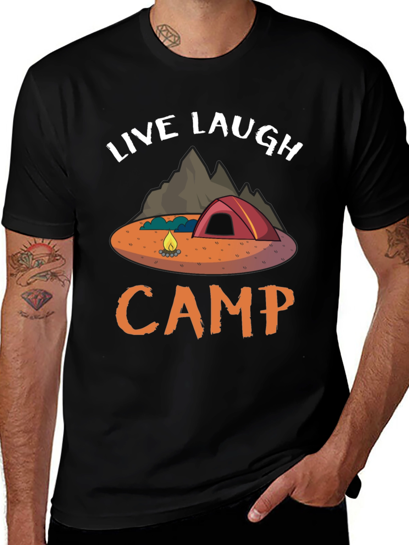 Live Laugh Camp T-Shirt - Camping Adventure