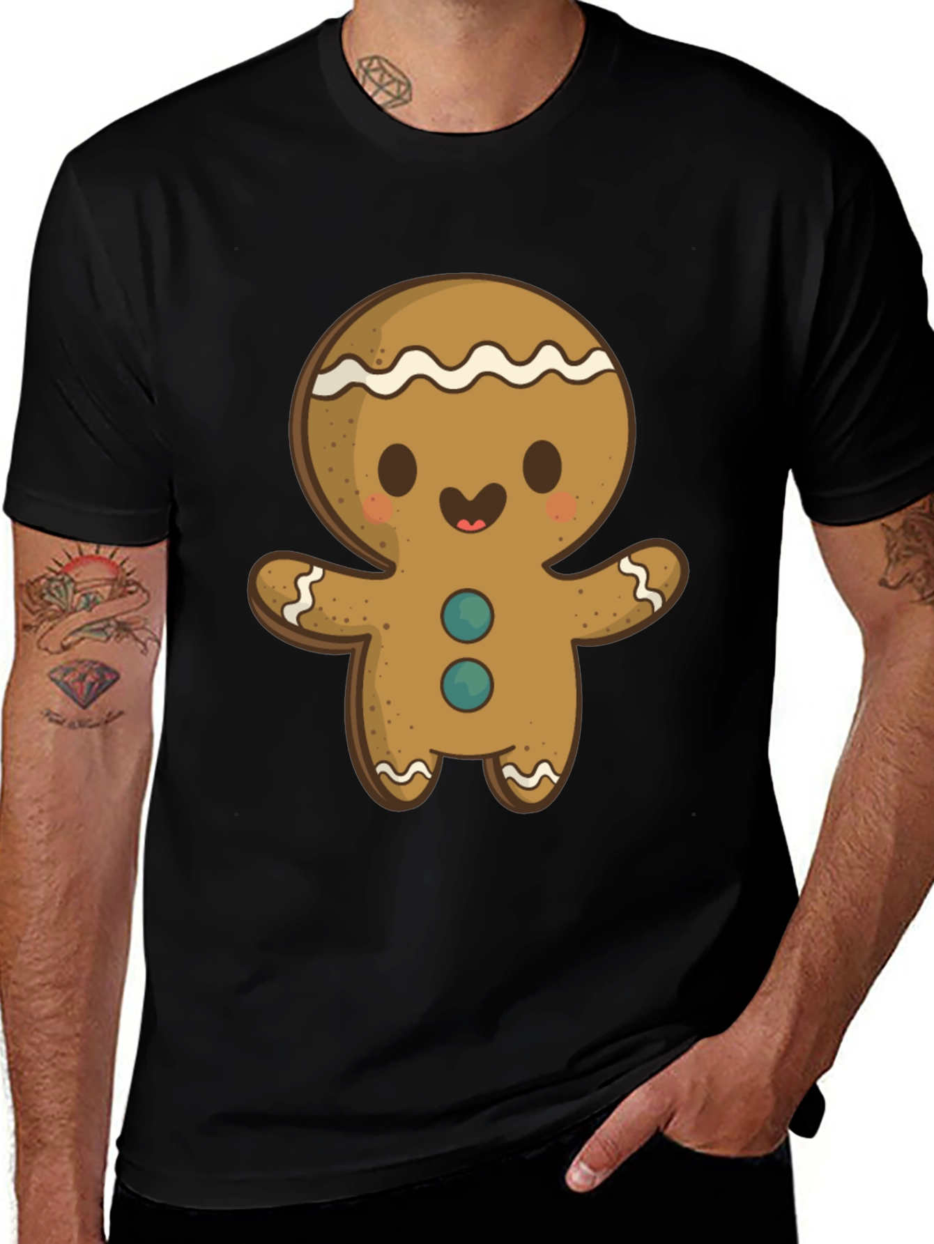 Variant 24 of Cute Gingerbread Man Graphic Tee