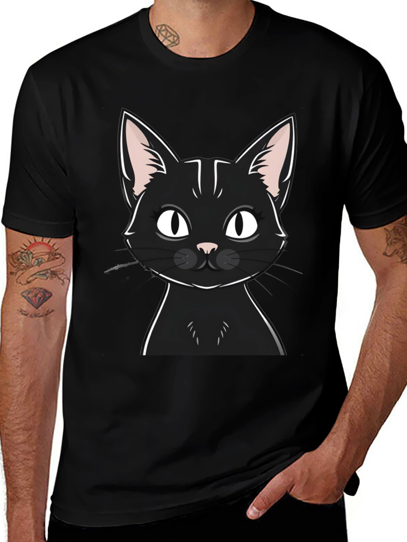 Variant 21 of Black Cat Graphic T-Shirt - Unisex Casual Tee