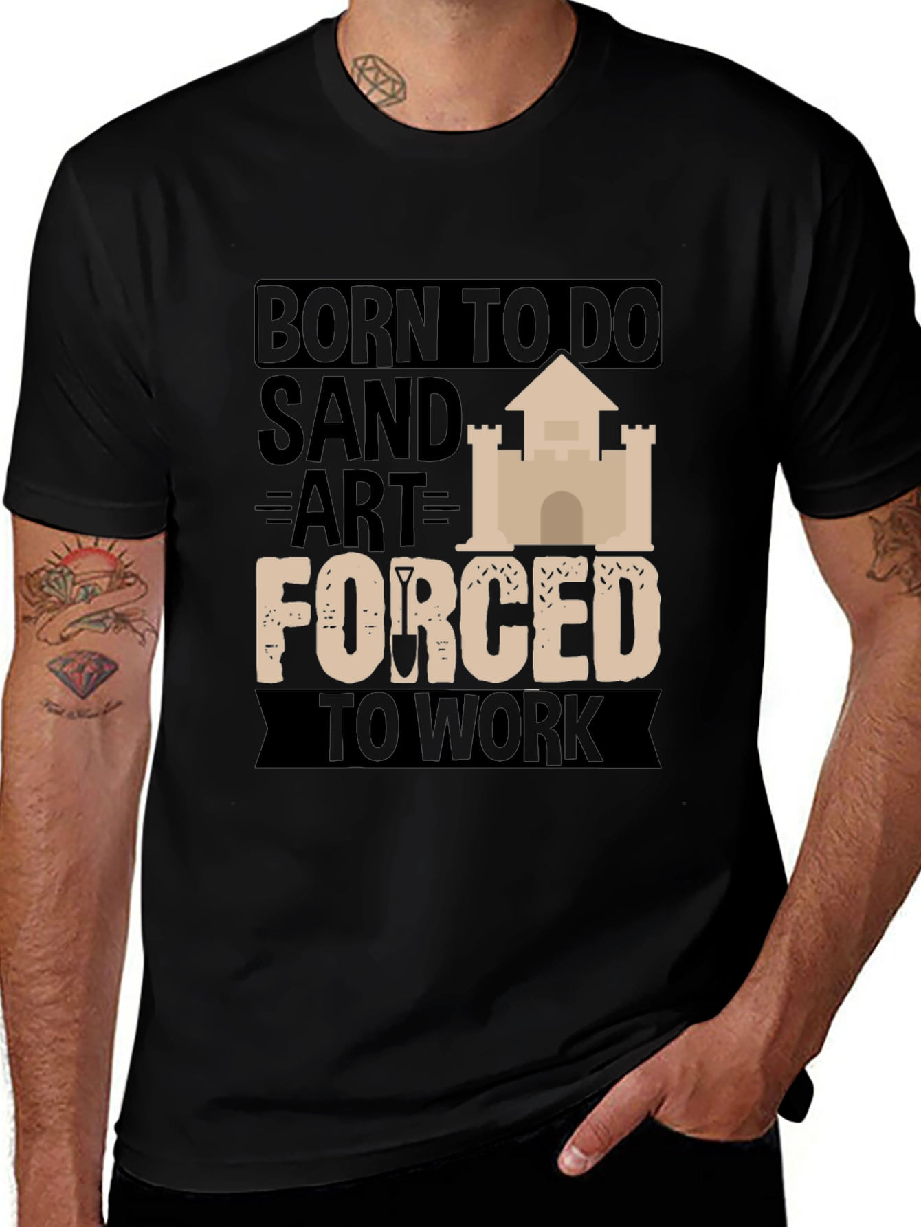 Born to Do Sand Art Black Graphic Tee