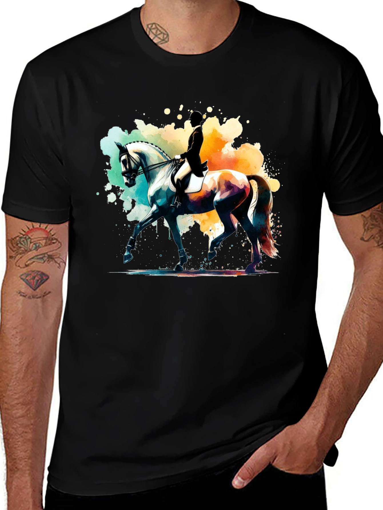 Variant 27 of Equestrian Watercolor Graphic Tee