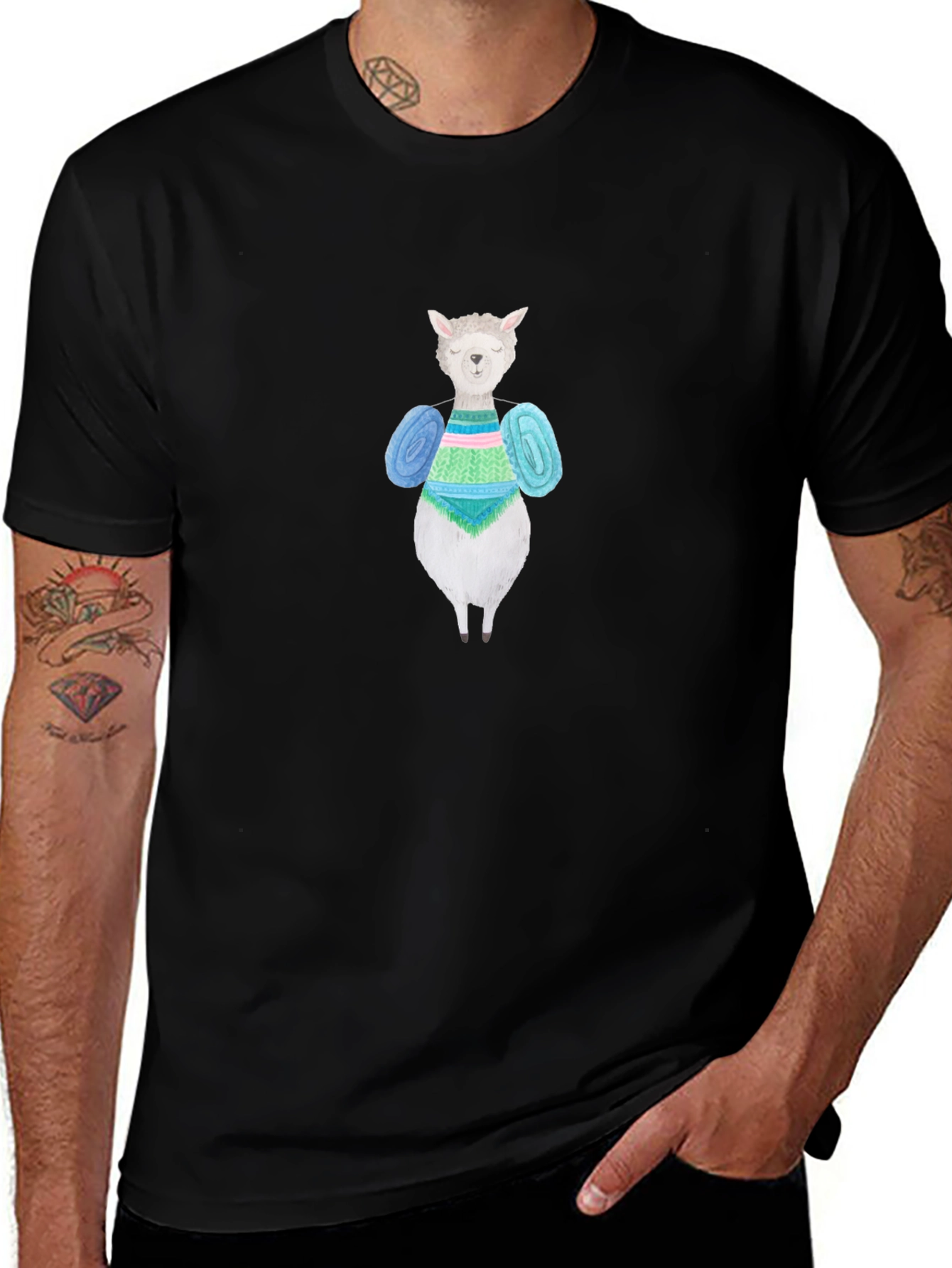 Variant 15 of Knitting Alpaca T-Shirt - Unique Design
