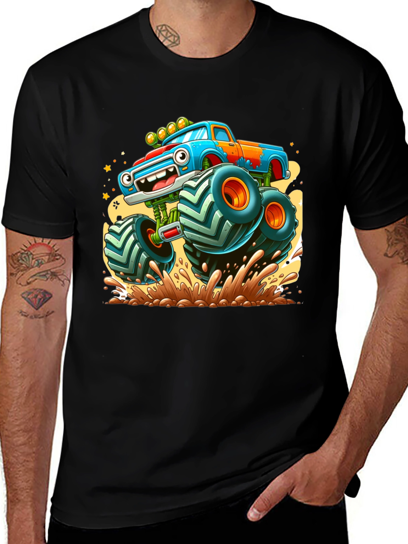 Monster Truck Graphic Tee - Black