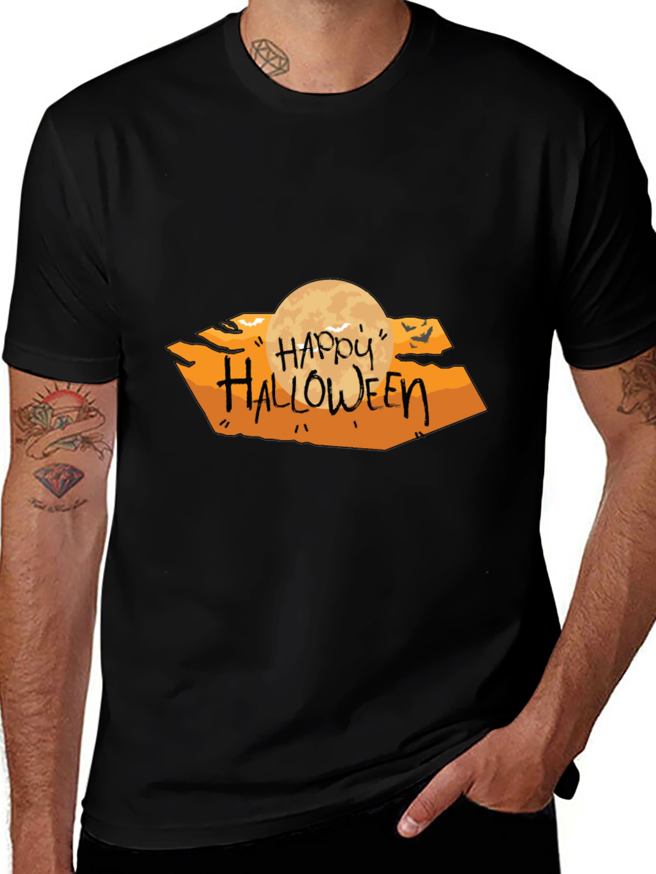 Variant 3 of Happy Halloween Graphic Tee - Spooky Season Shirt