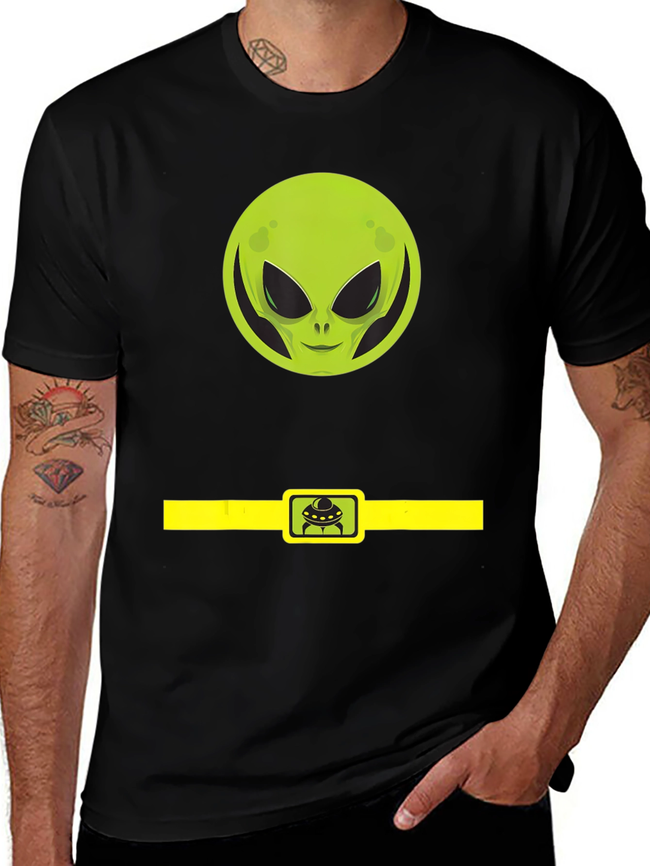 Variant 5 of Alien Belt Buckle Graphic Tee