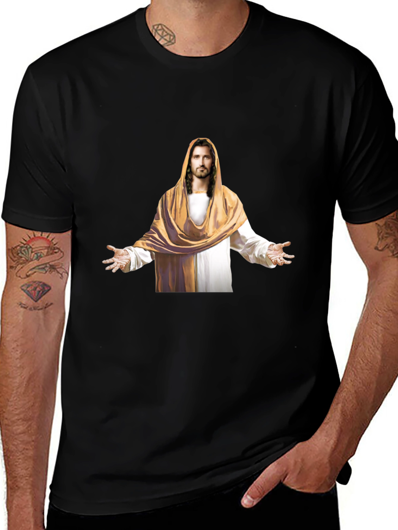 Jesus Graphic T-Shirt - Black