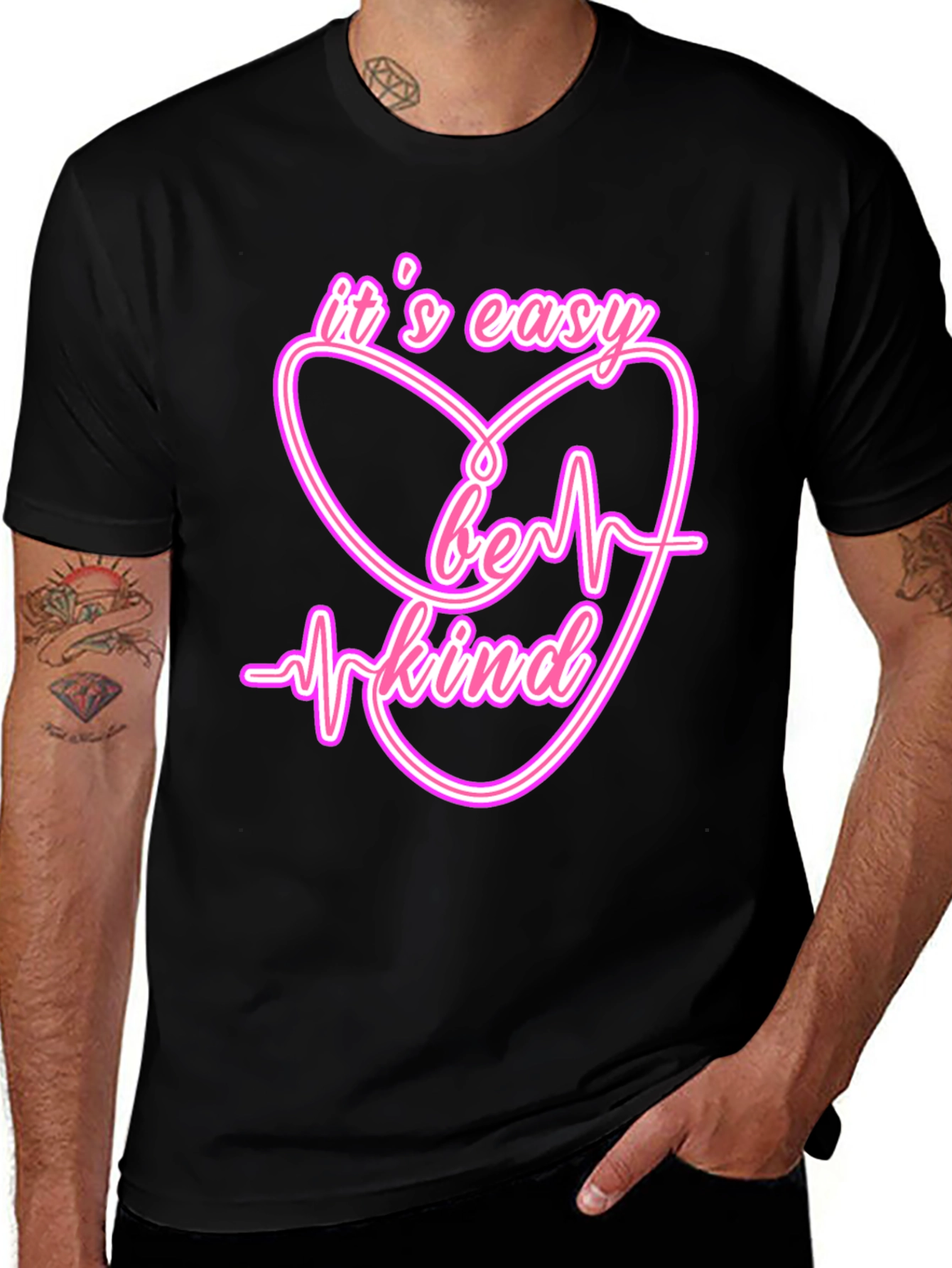 Variant 21 of It's Easy Be Kind Heartbeat T-Shirt