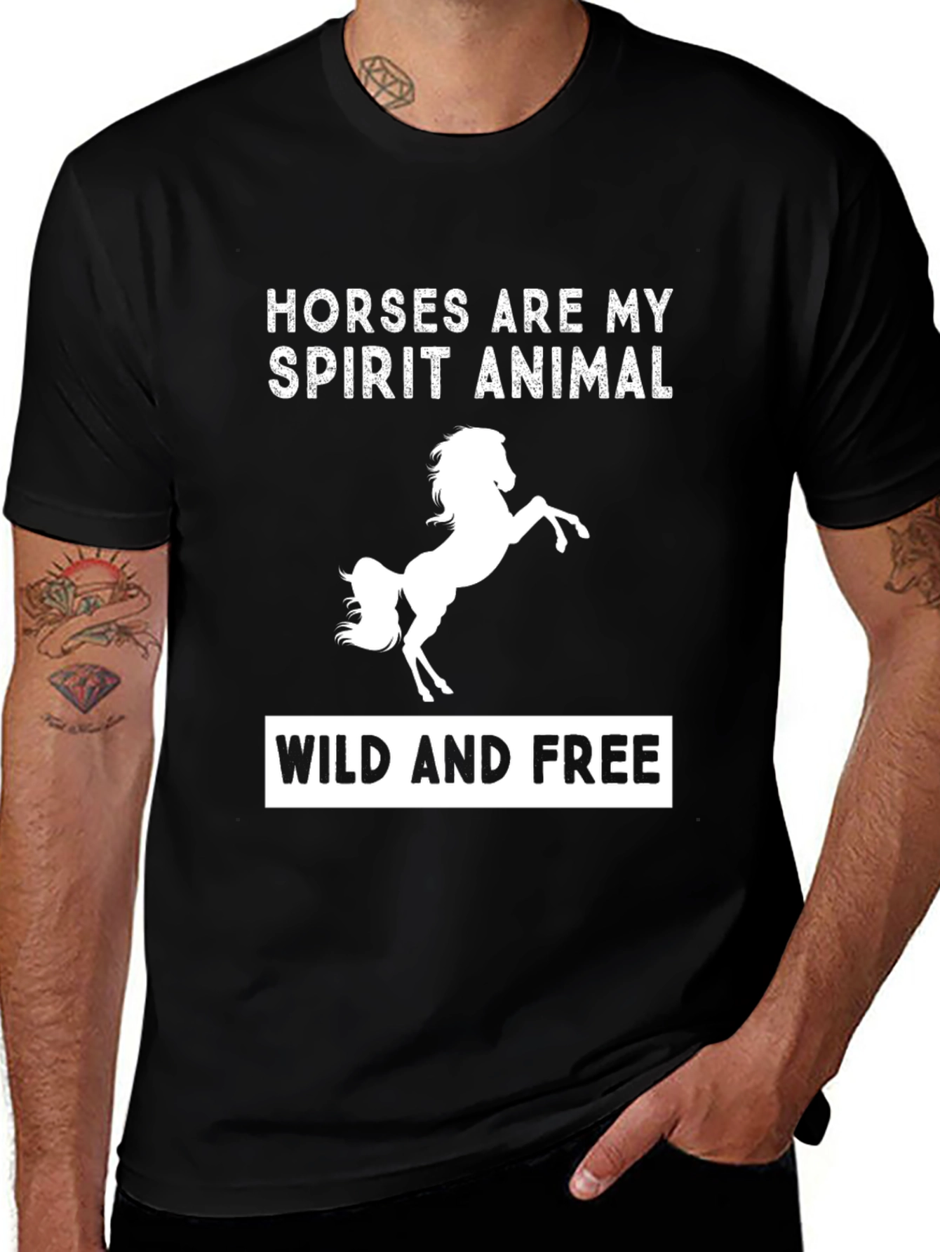 Horse Spirit Animal Graphic Tee - Wild and Free