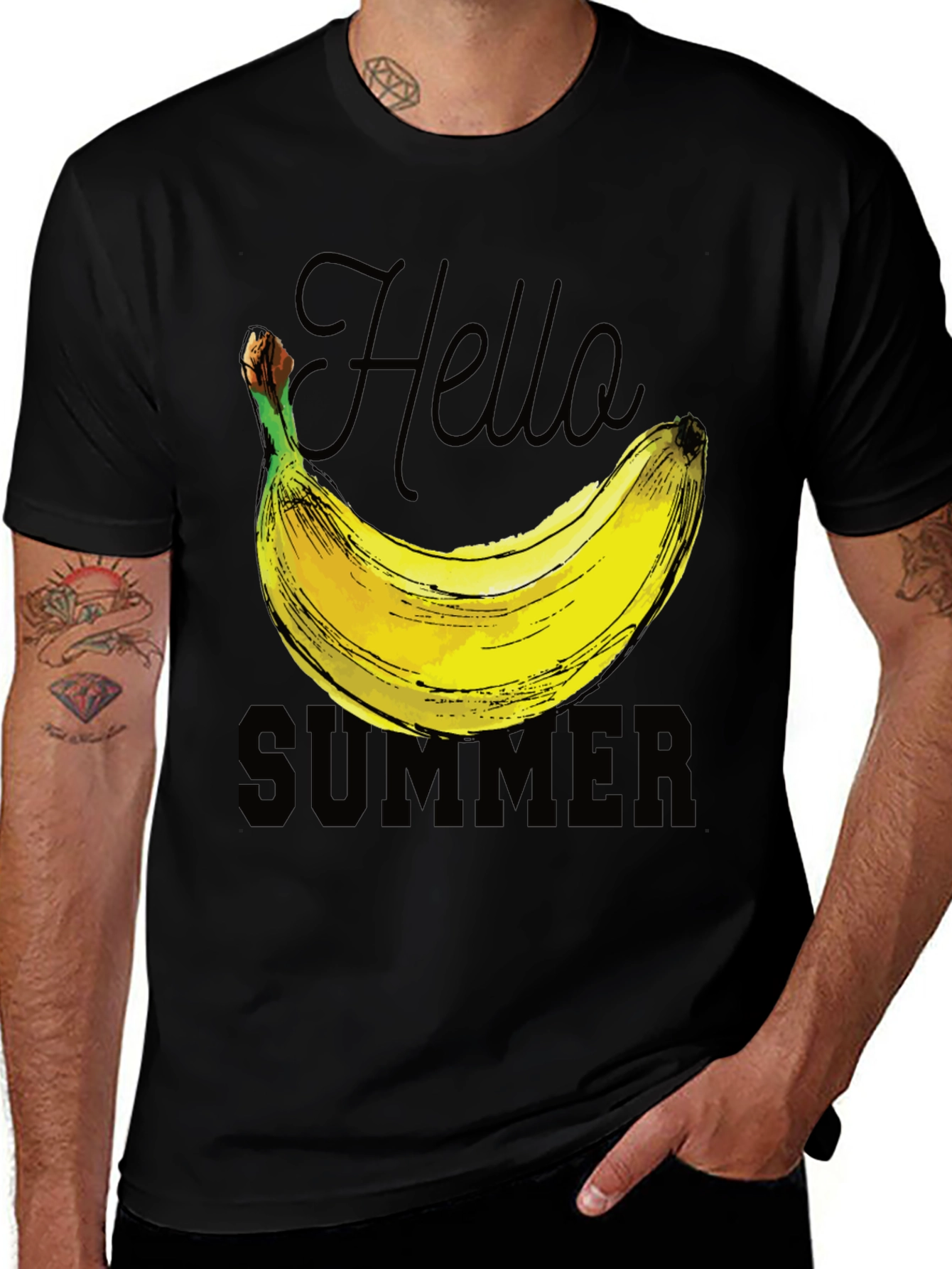 Variant 22 of Hello Summer Banana Graphic T-Shirt