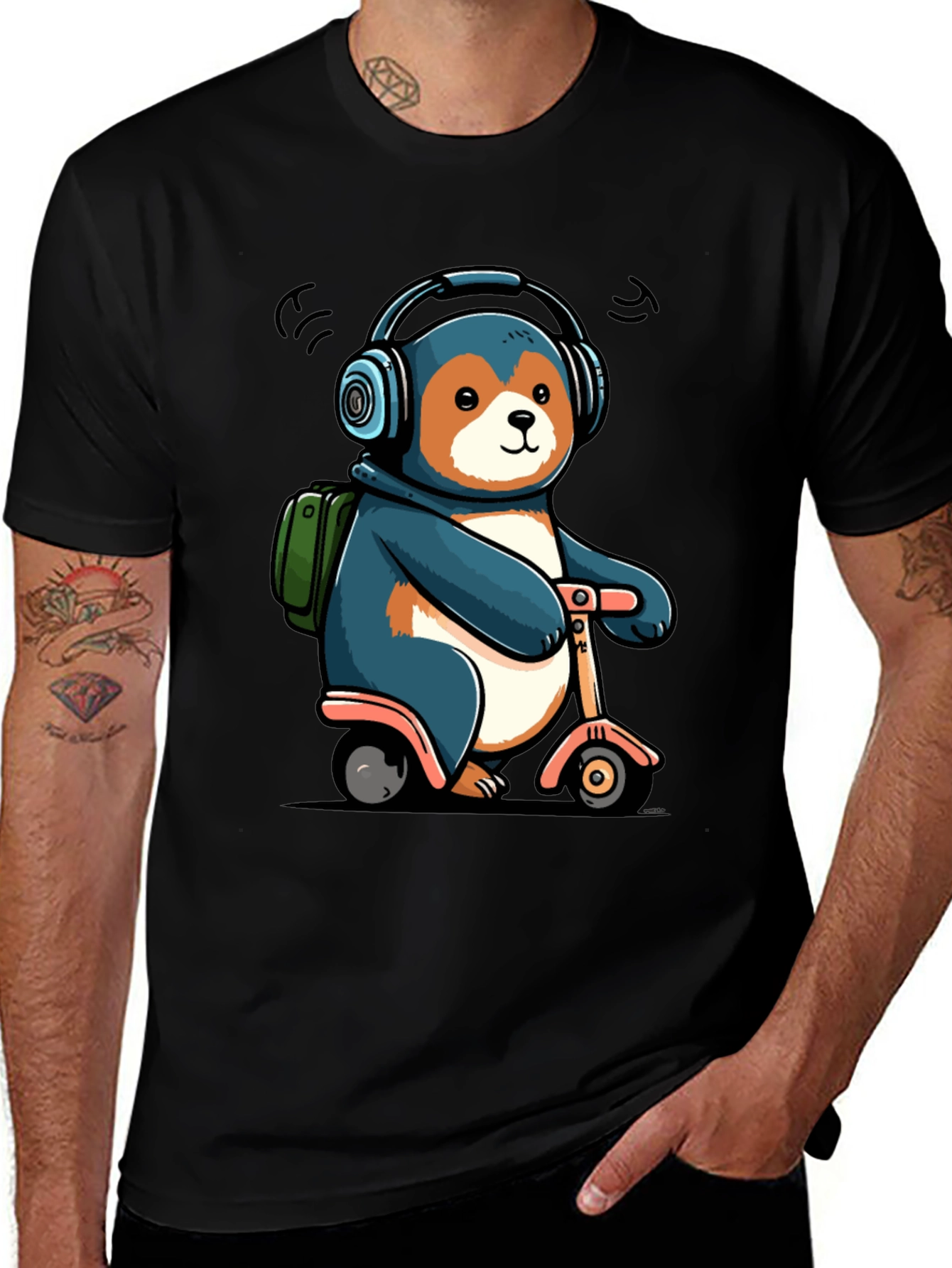 Variant 4 of Cool Bear Scooter T-Shirt
