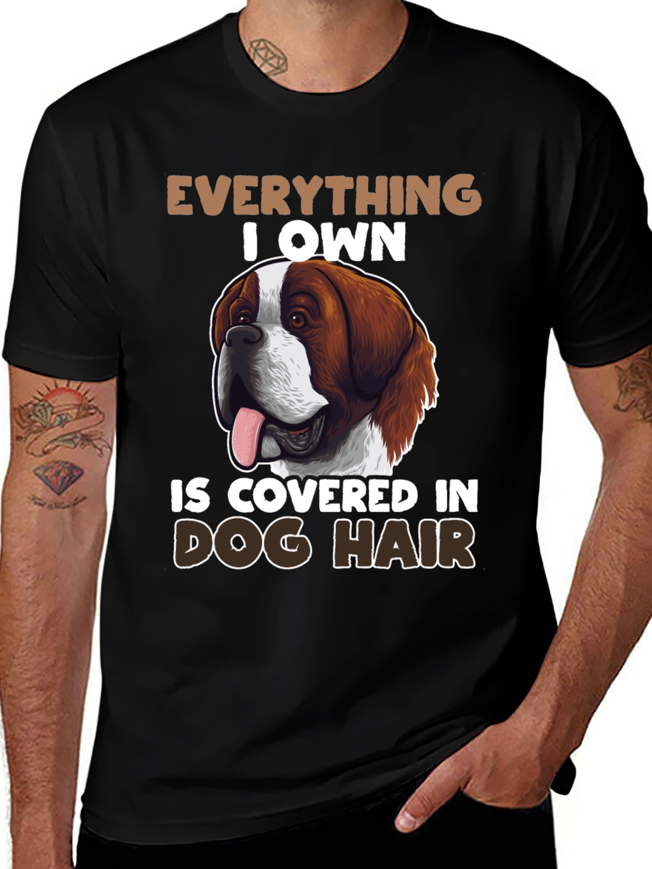 Variant 18 of Dog Hair Saint Bernard T-Shirt