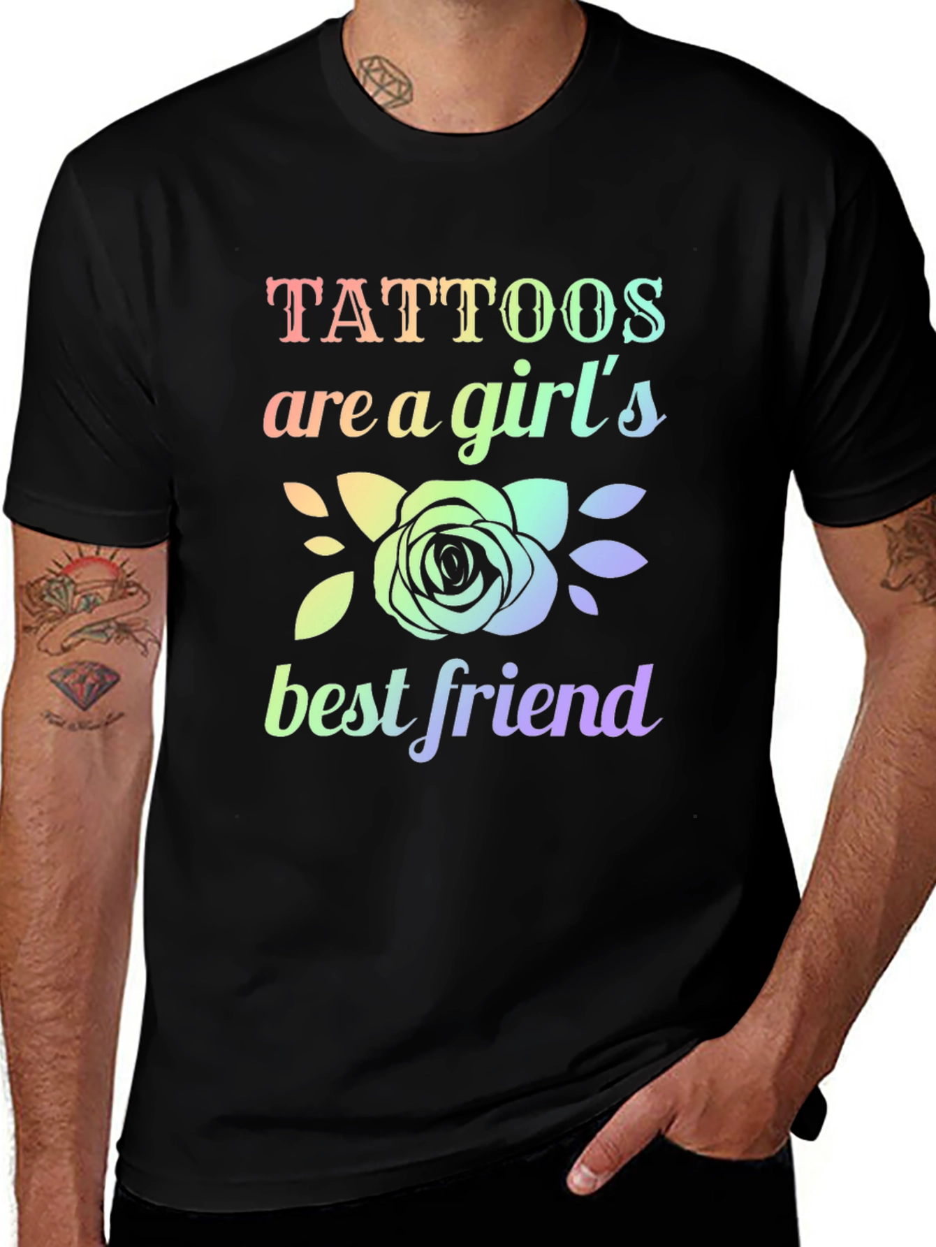 Variant 15 of Tattoos Girl's Best Friend Graphic Tee