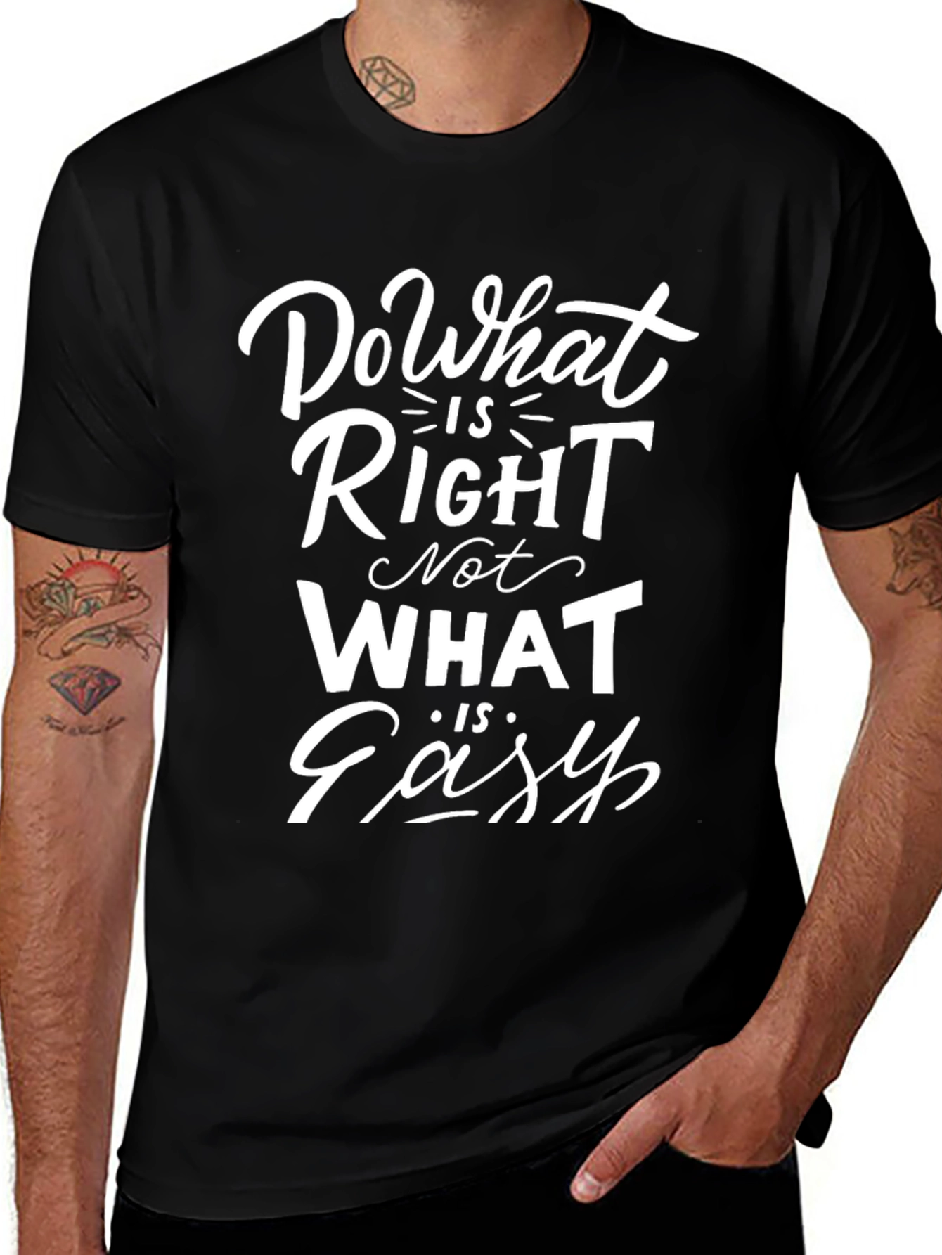 Variant 14 of Do What Is Right Graphic Tee - Black