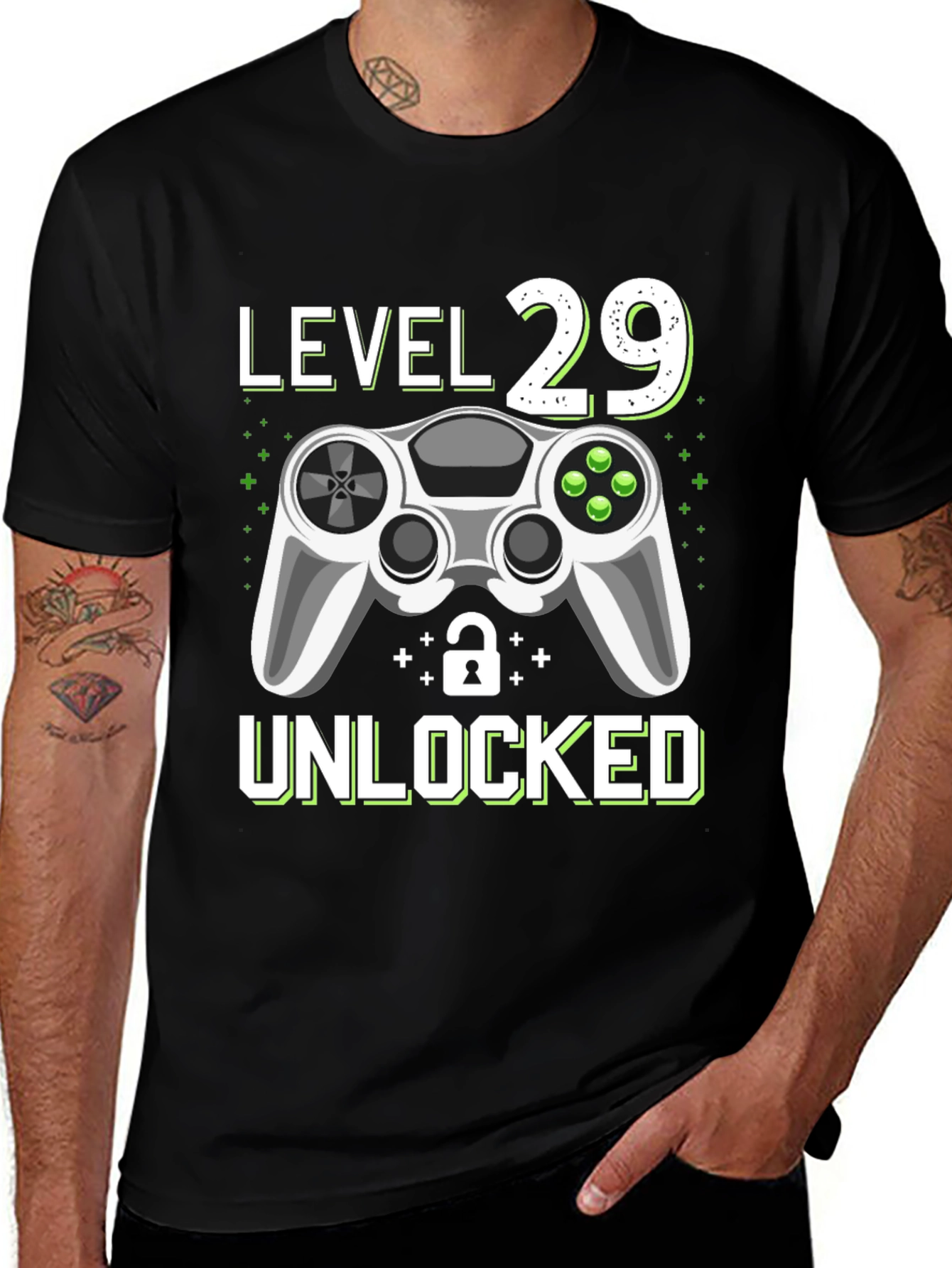 Variant 10 of Level 29 Unlocked Gamer T-Shirt