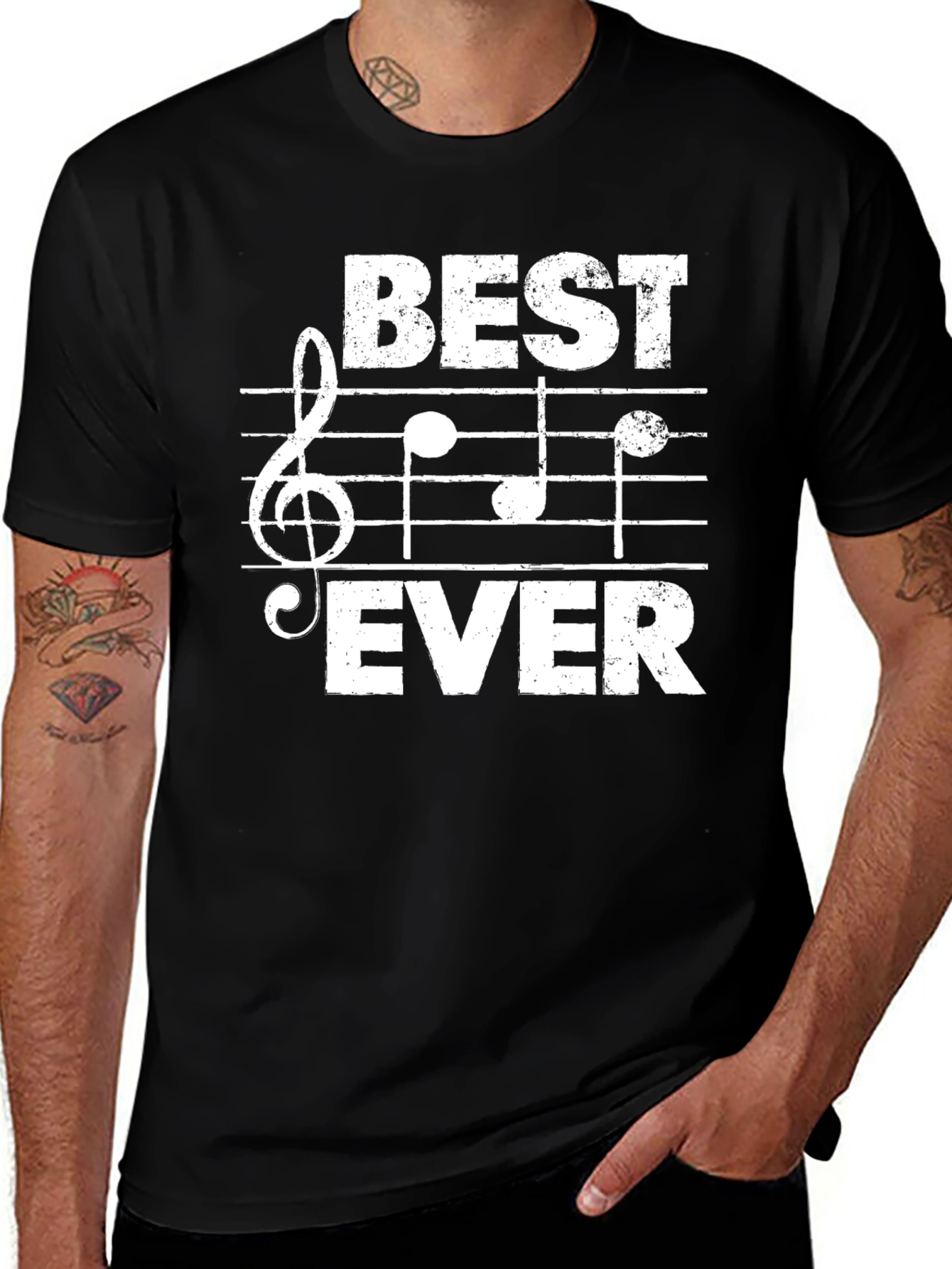 Variant 27 of Best Ever Musician T-Shirt - Musical Note Design