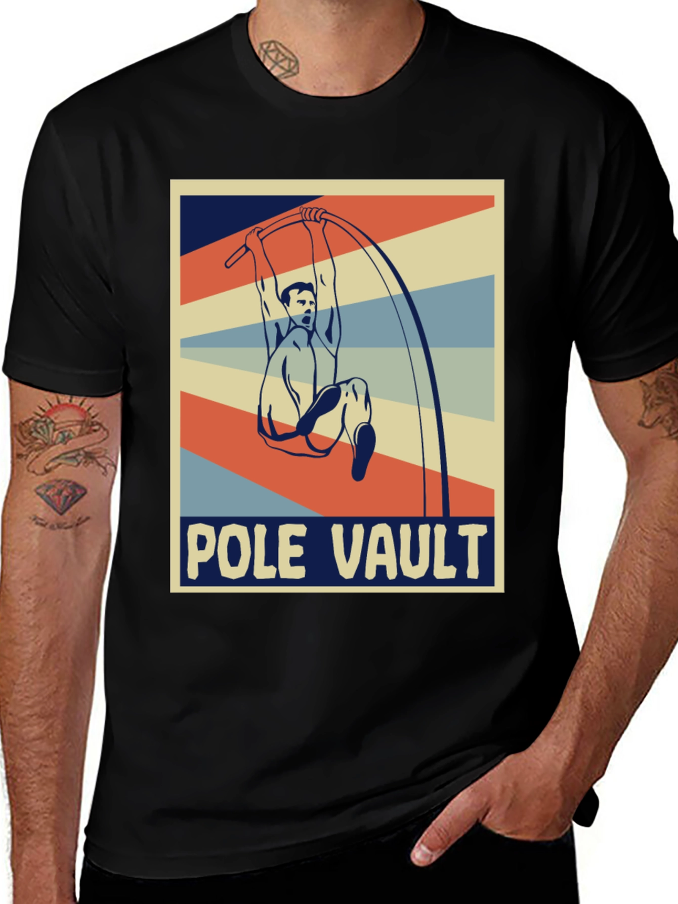 Variant 18 of Retro Pole Vault T-Shirt