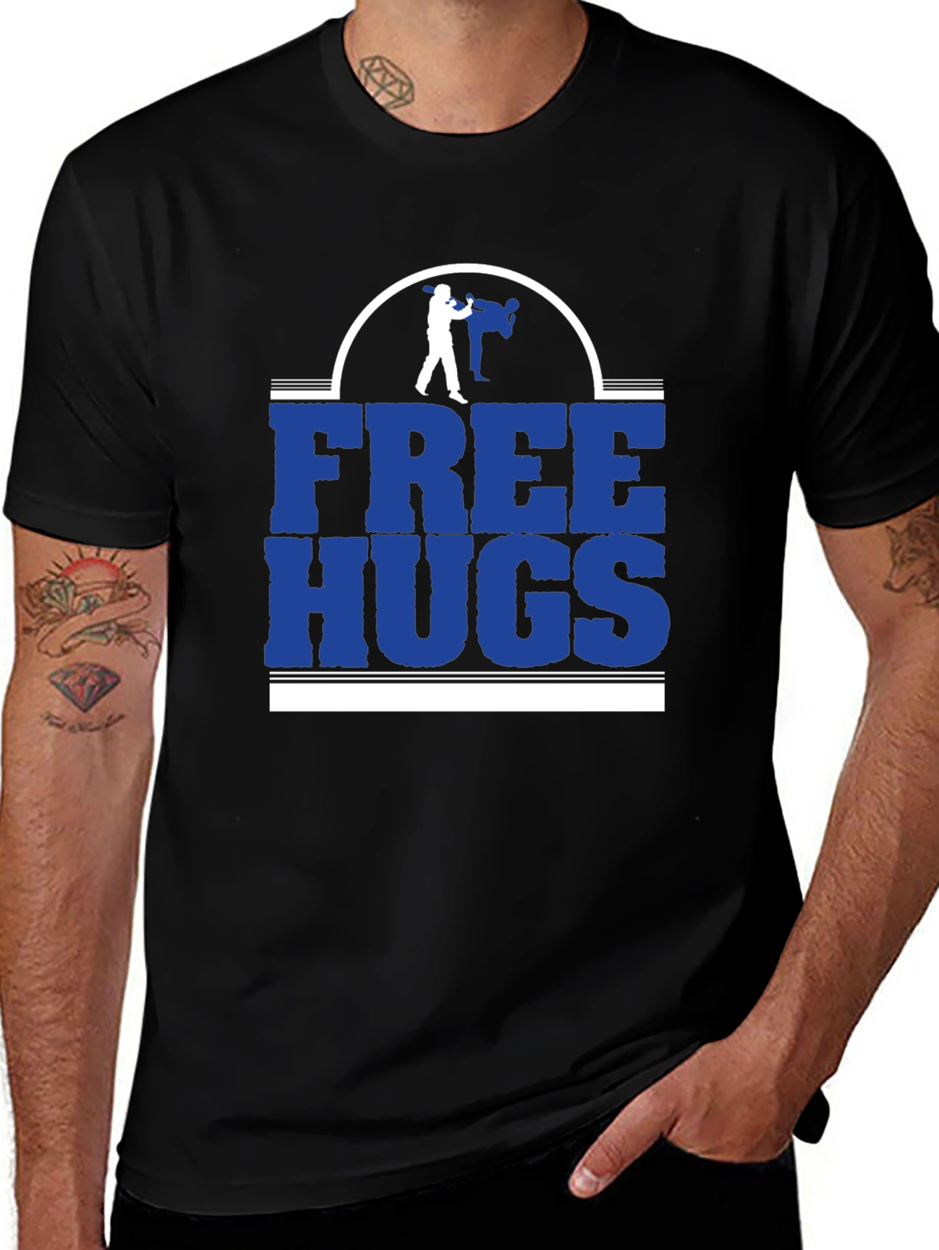 Variant 29 of Free Hugs Martial Arts Graphic Tee