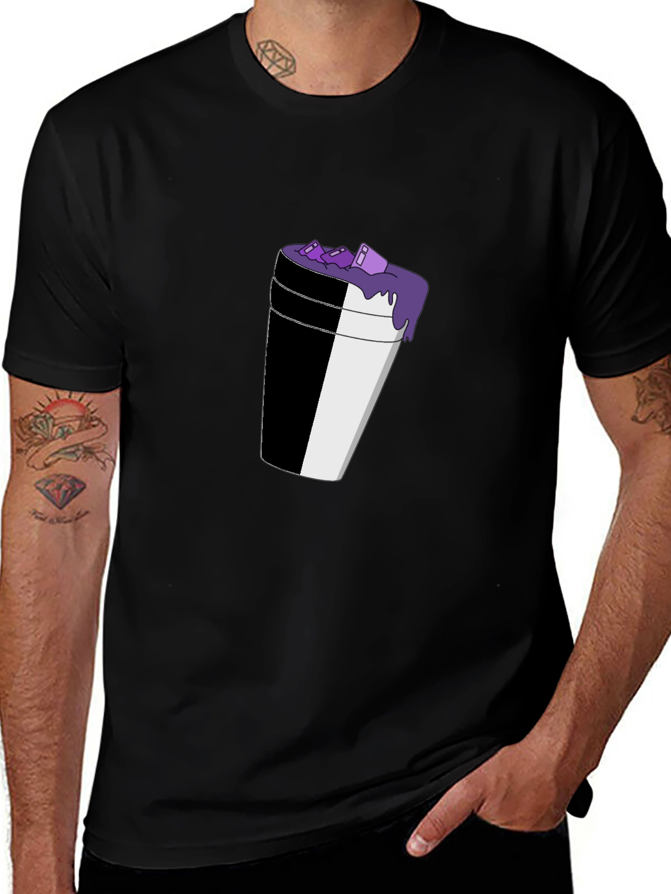Lean Cup Graphic Black T-Shirt