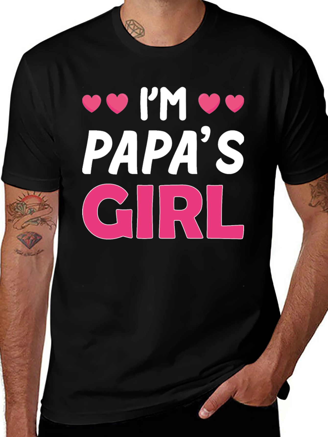 Variant 11 of I'm Papa's Girl Black T-Shirt