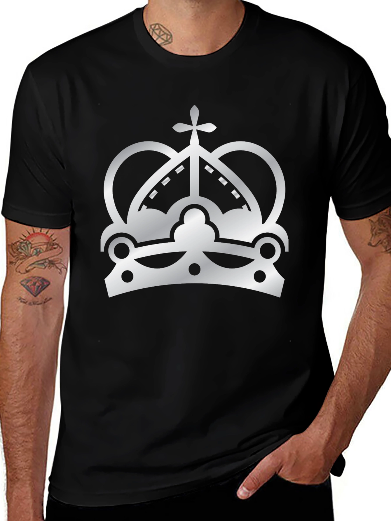 Variant 27 of Crown Graphic Print T-Shirt - Black