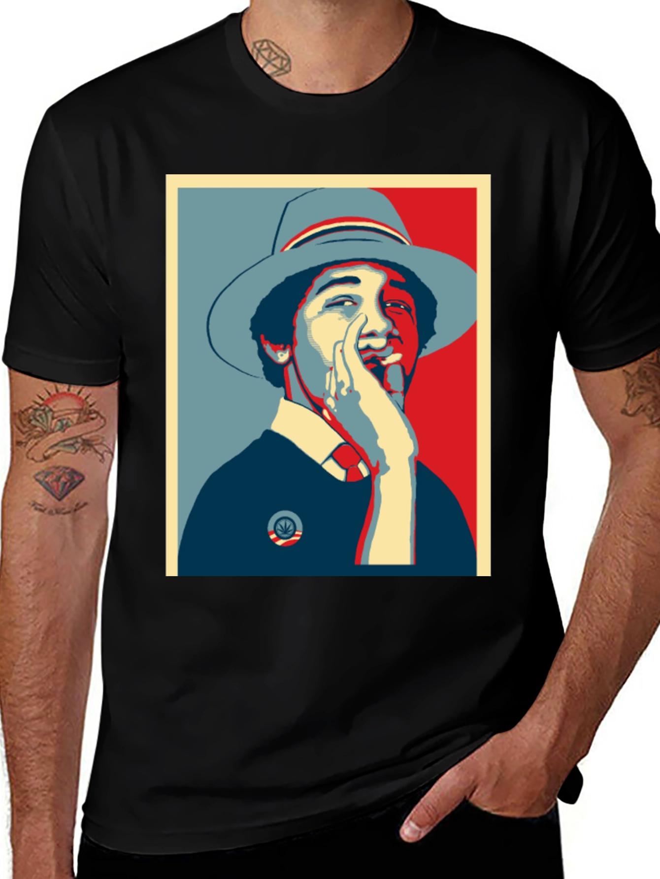 Variant 8 of Obama Smoking Weed Graphic Tee