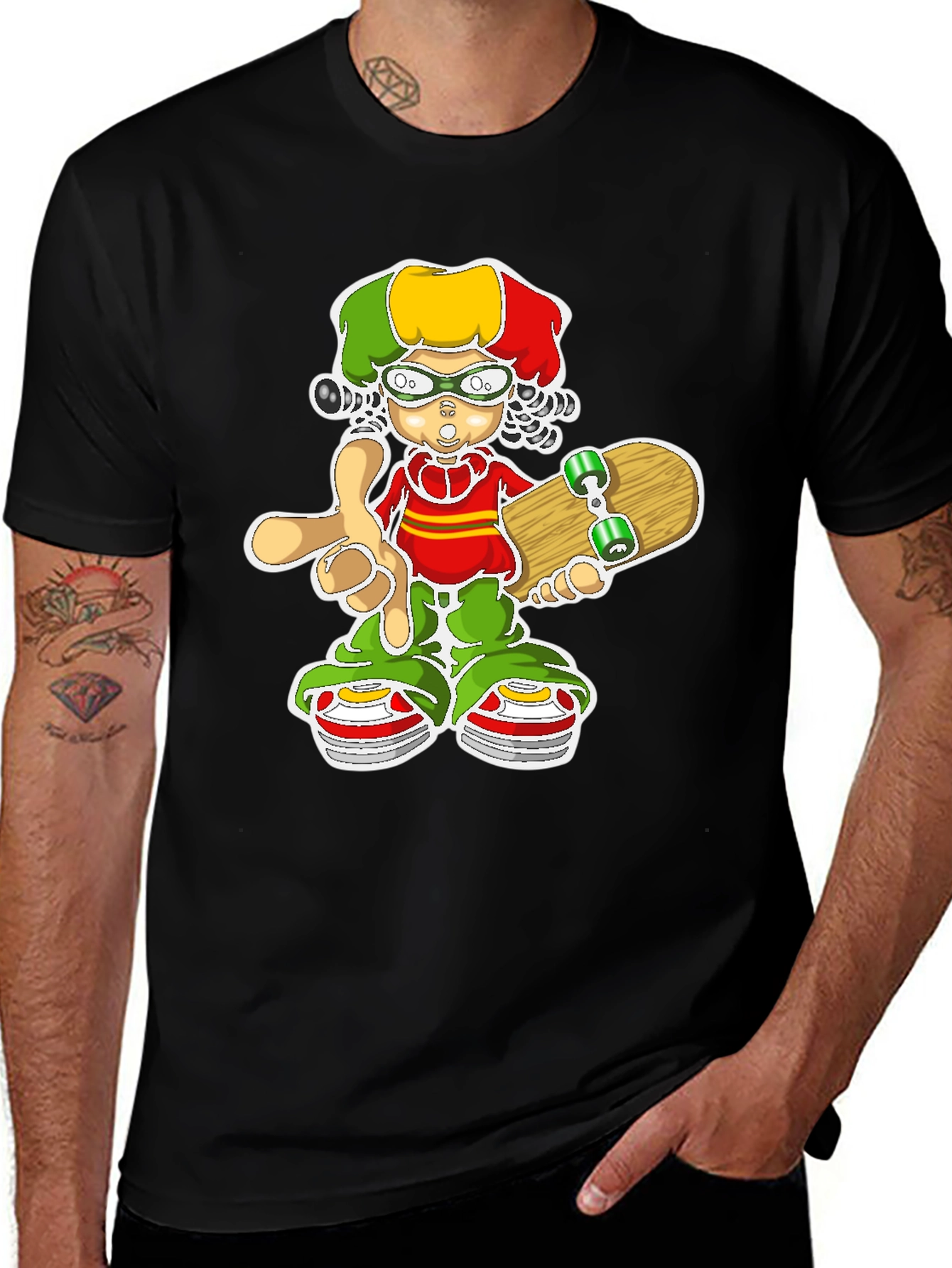 Variant 20 of Skater Dude Graphic Tee - Unique Design, Cool Vibe