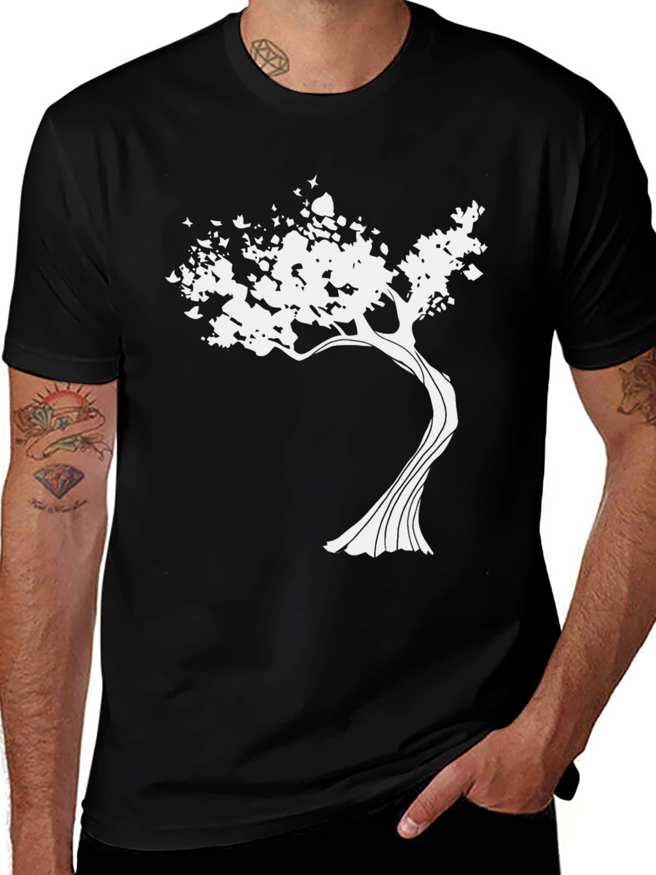 Variant 22 of Tree Graphic Black T-Shirt