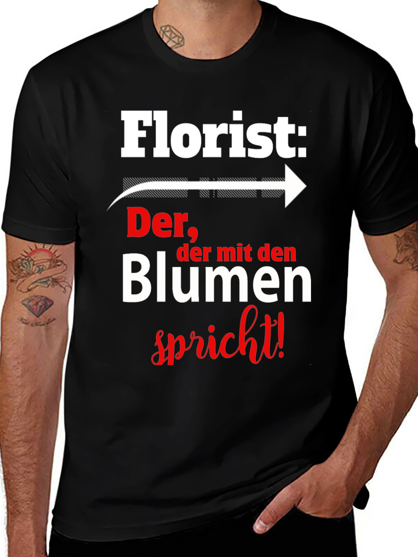 Florist T-Shirt: Der, der mit den Blumen spricht!