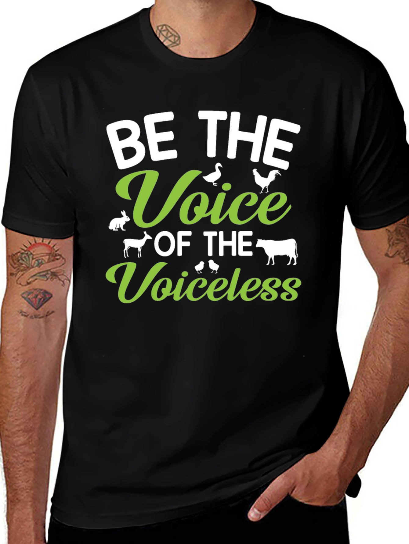 Variant 23 of Be the Voice - Vegan Animal Lover T-Shirt