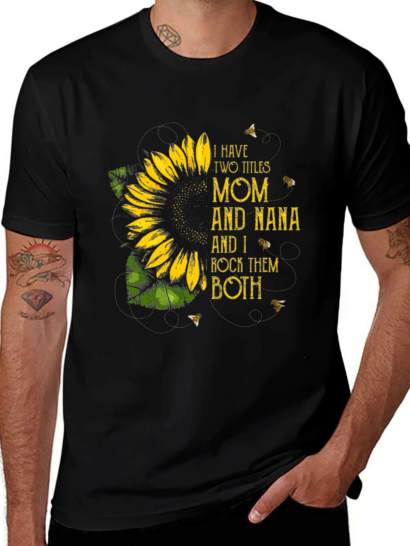 Variant 2 of Mom and Nana Sunflower Graphic Tee