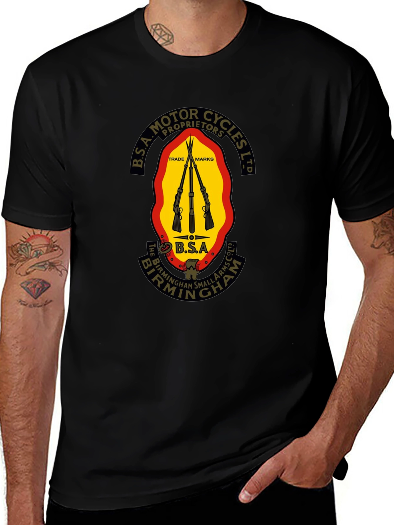 BSA Motor Cycles Black T-Shirt