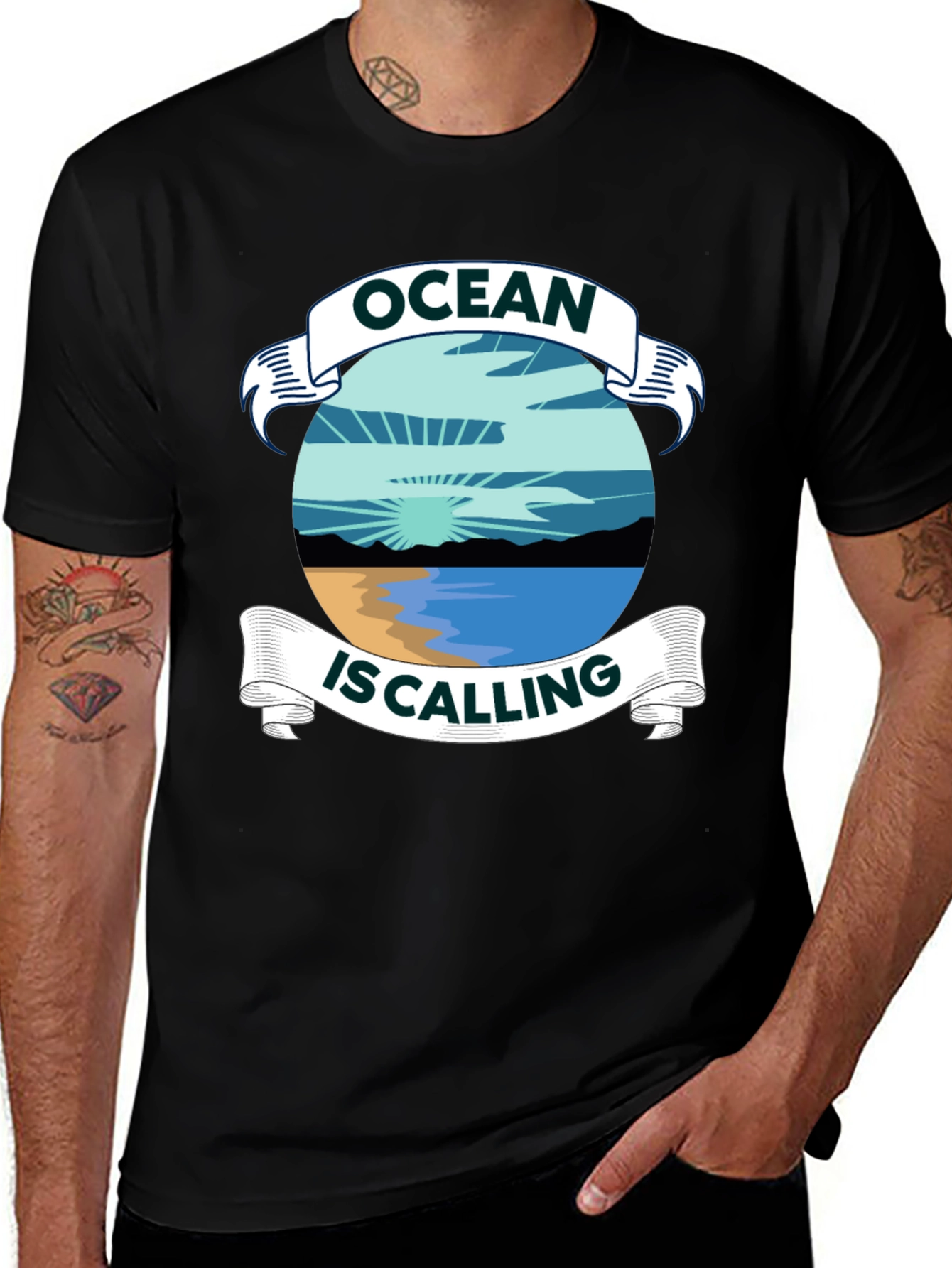 Variant 19 of Ocean Is Calling Graphic T-Shirt