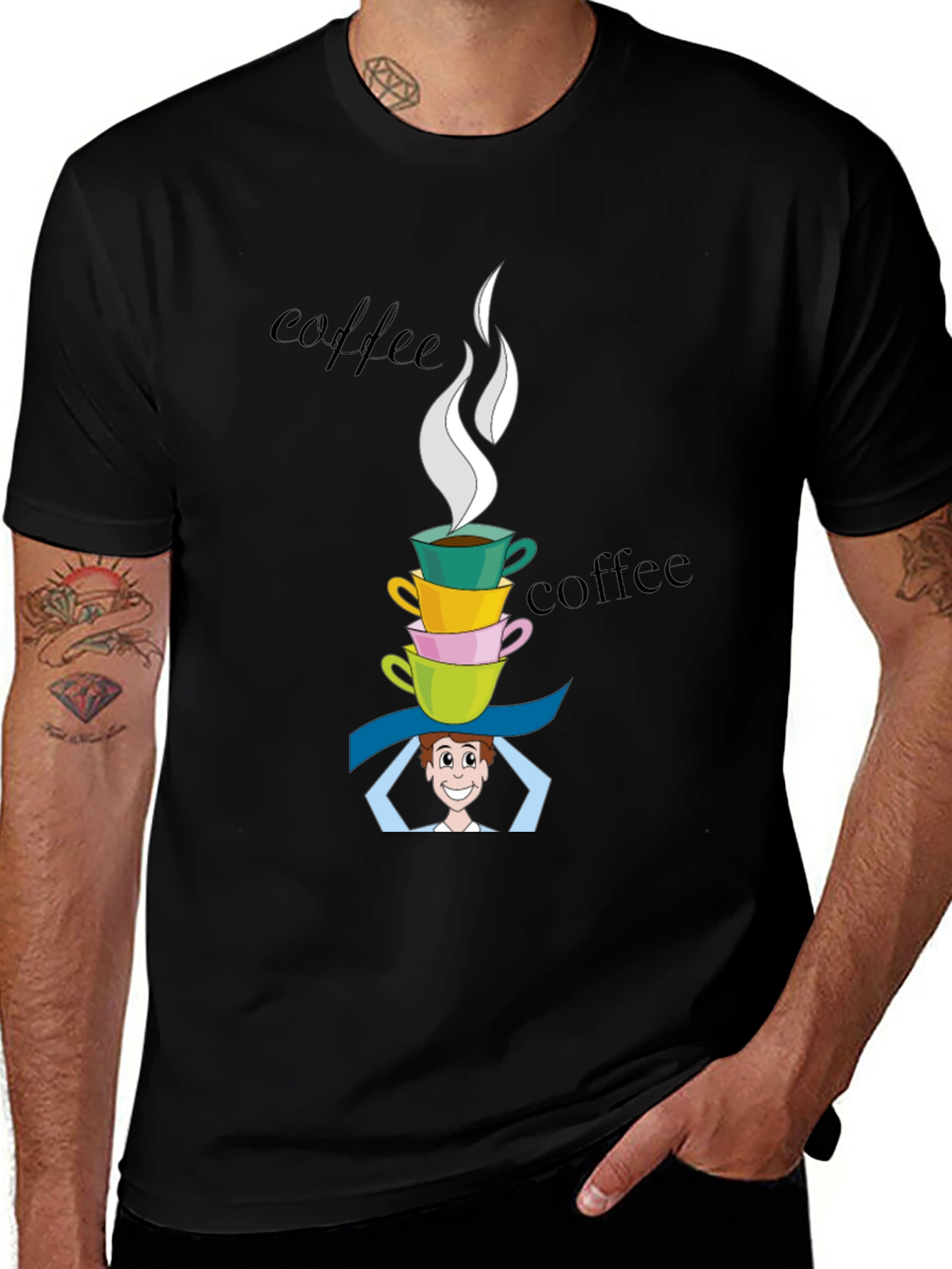 Variant 7 of Coffee Stack Programmer T-Shirt