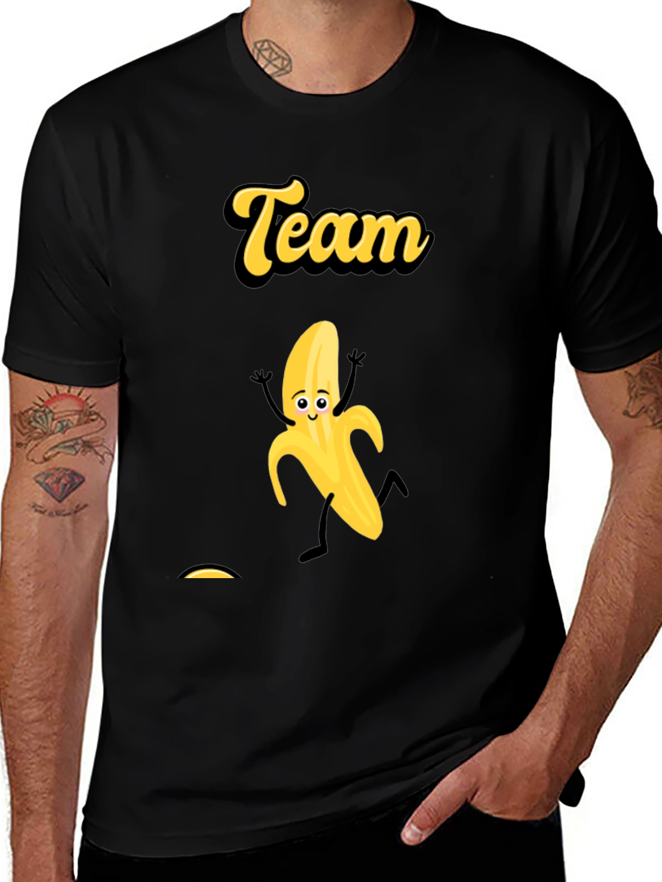 Variant 17 of Team Banana Black Graphic Tee - Fun Novelty T-Shirt