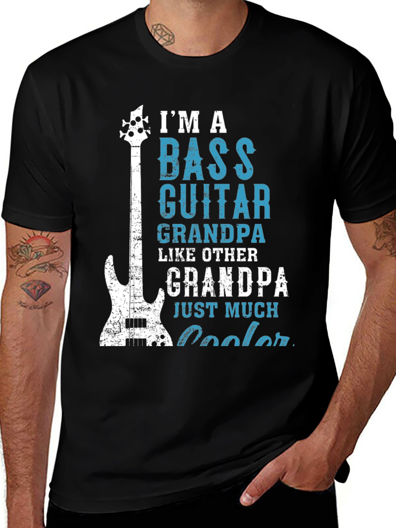 Variant 22 of Bass Guitar Grandpa Graphic T-Shirt Cool Gift
