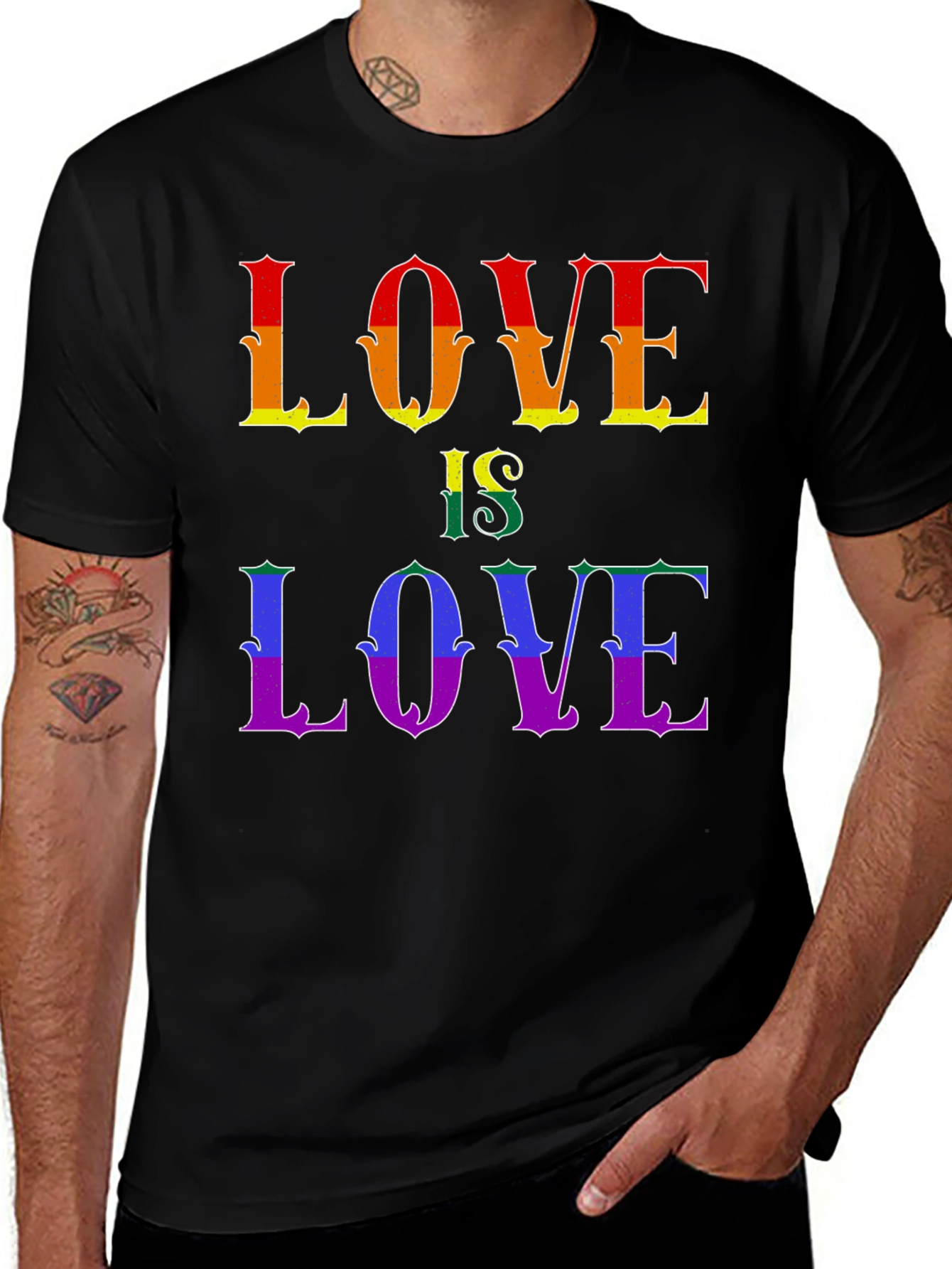Love is Love Pride T-Shirt - Rainbow LGBTQ+ Tee