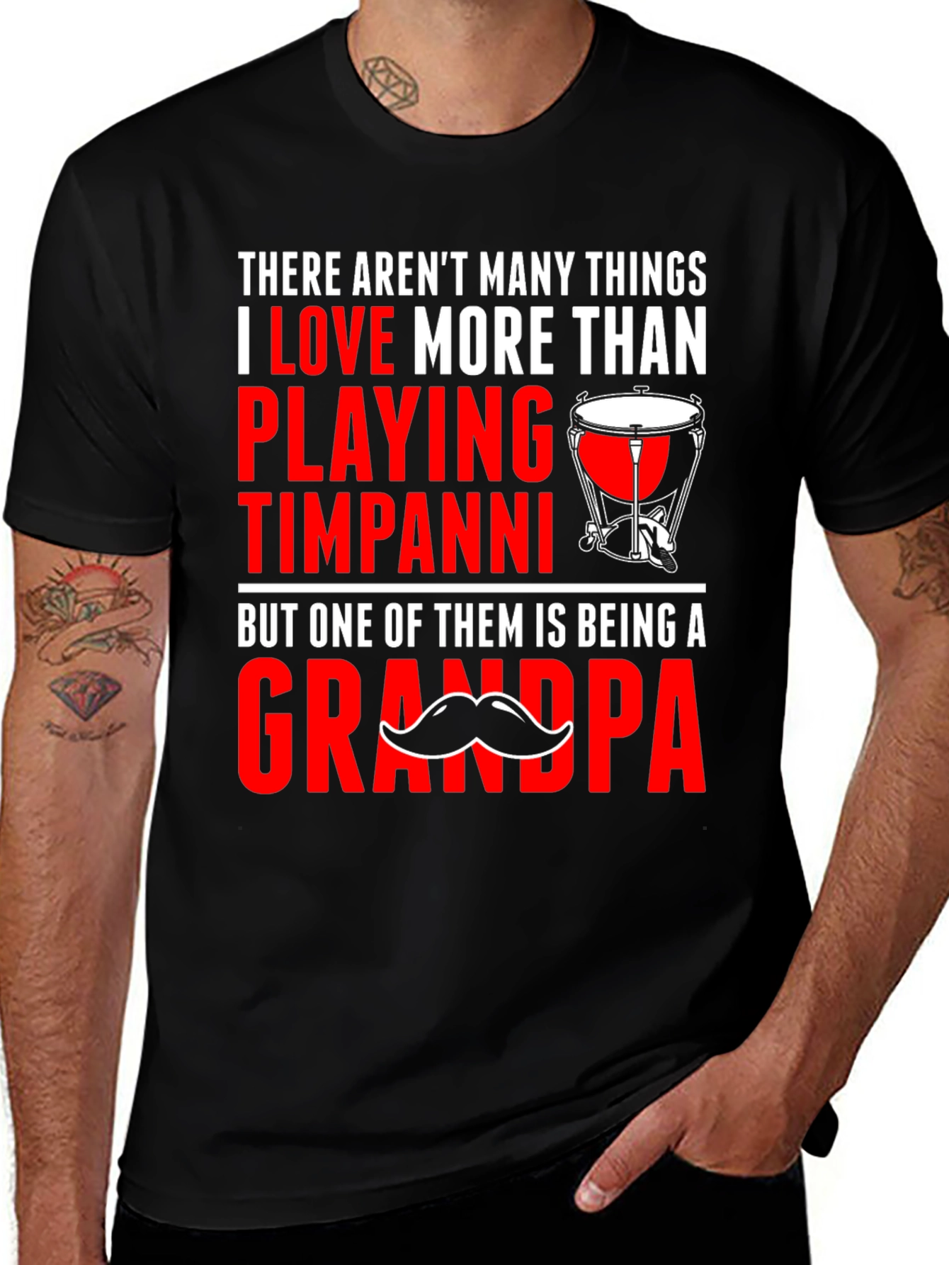 Drum Playing Grandpa T-Shirt