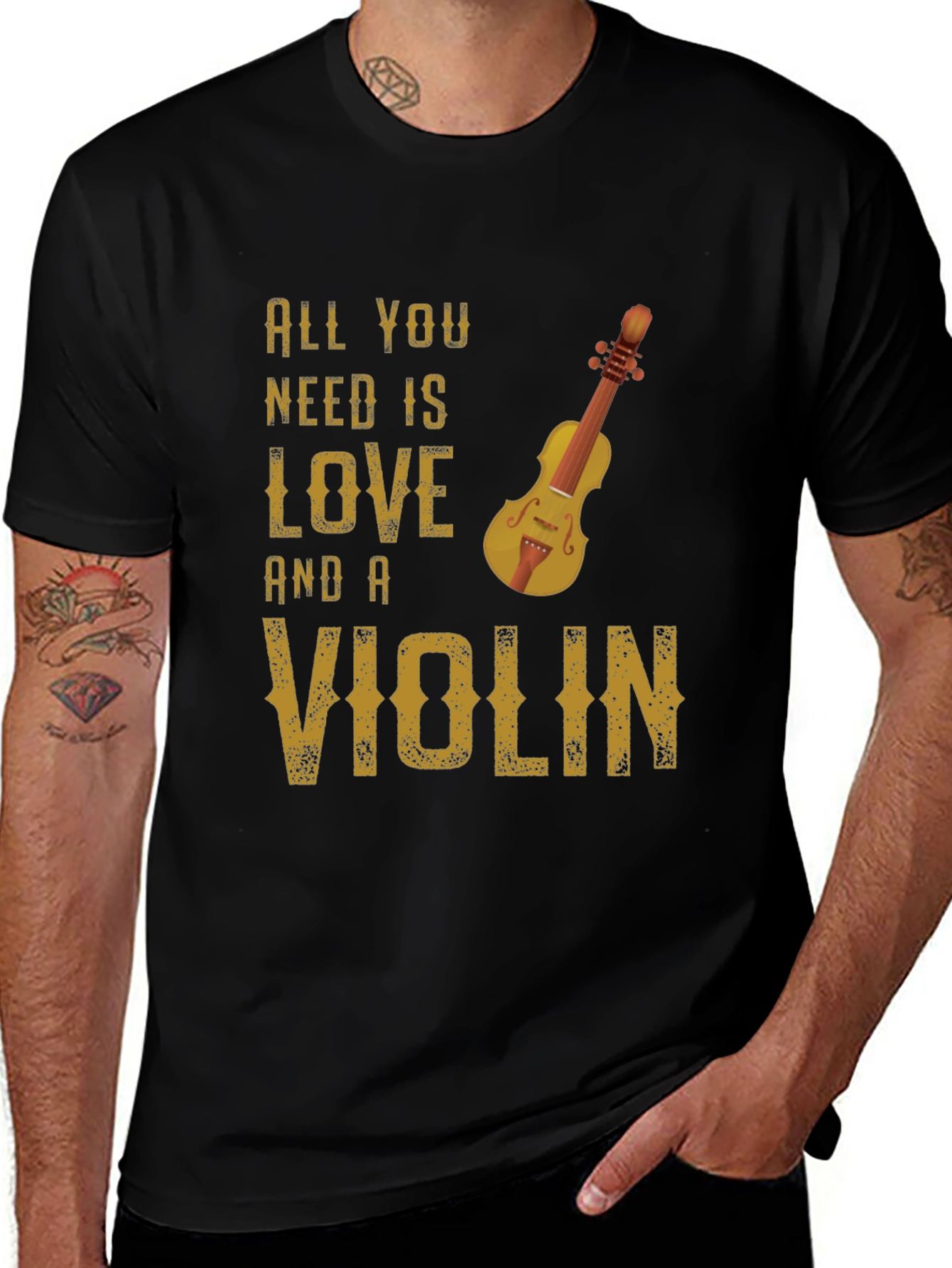 All You Need Is Love and a Violin T-Shirt