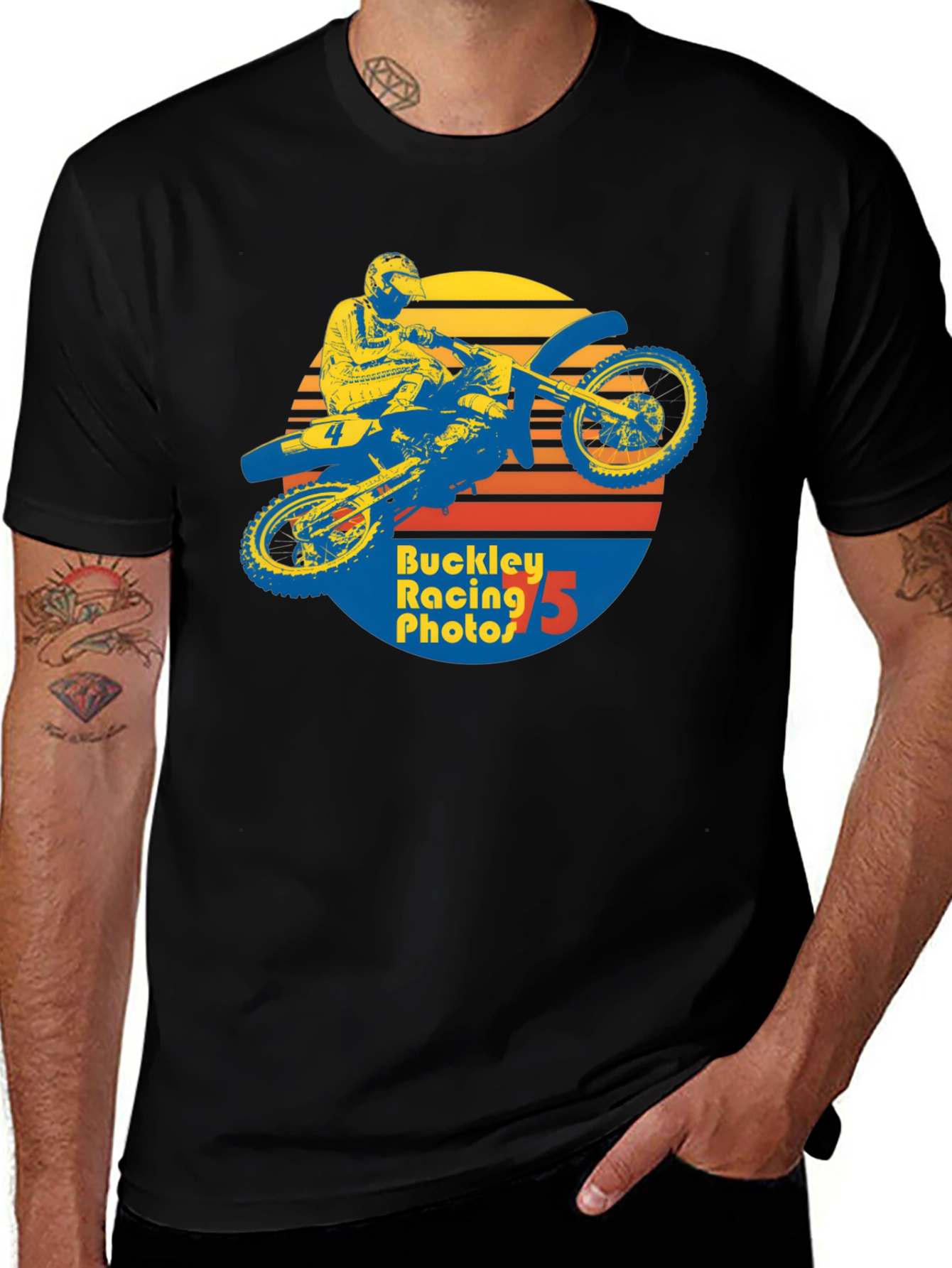 Variant 28 of Retro Motocross Graphic T-Shirt - Buckley Racing Photos