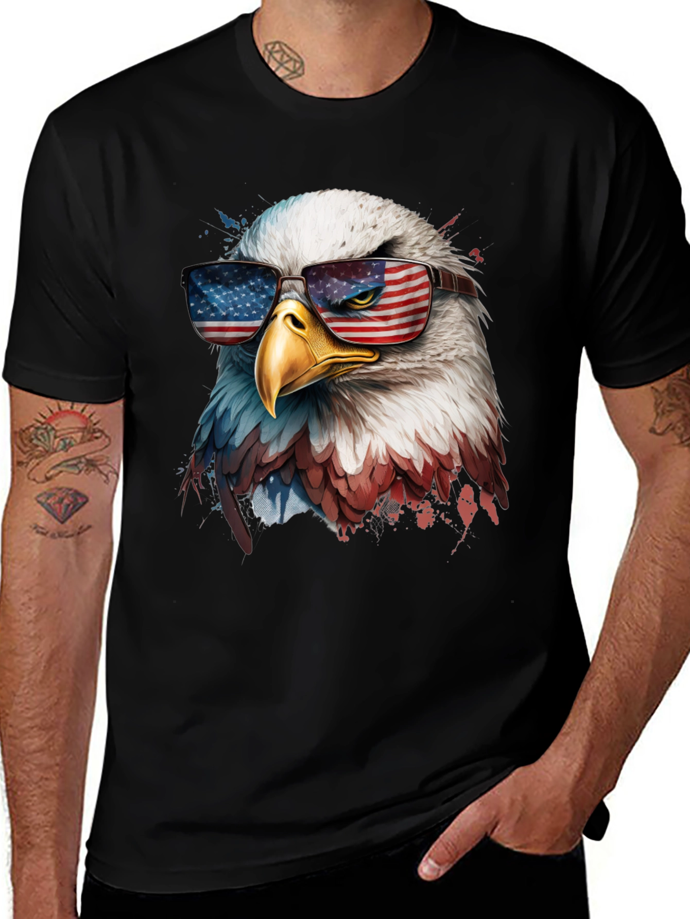 Variant 5 of American Eagle Graphic Tee - Patriotic USA Design