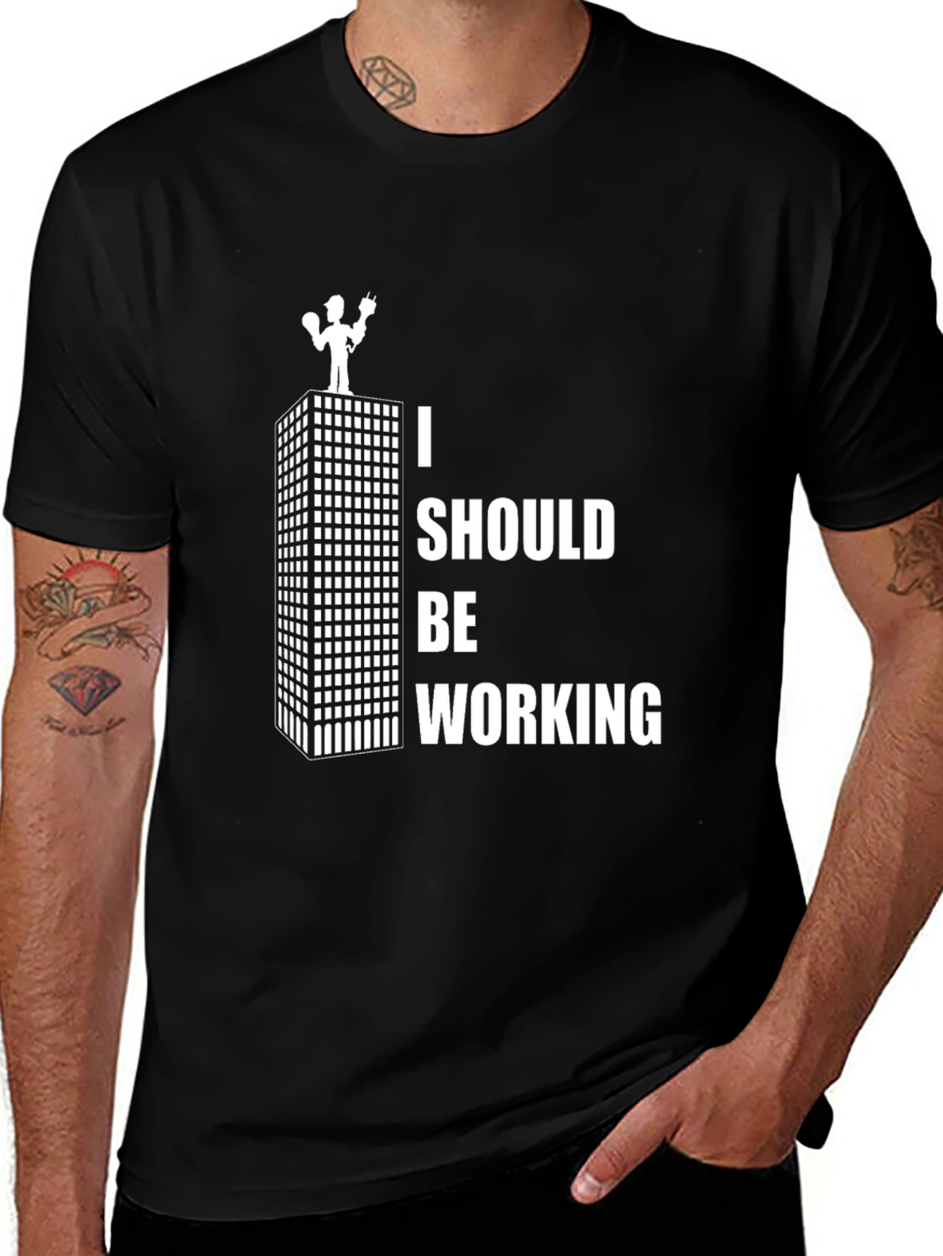 Variant 7 of I Should Be Working Graphic T-Shirt