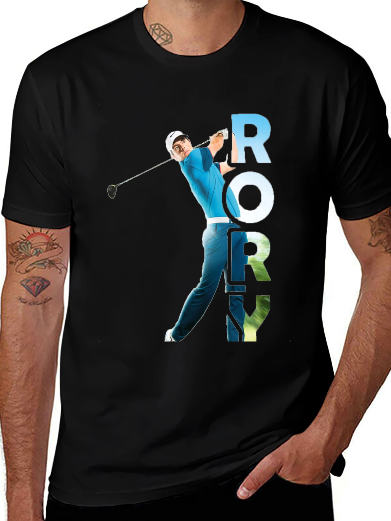 Variant 9 of Rory Golf Swing Graphic Tee - Black