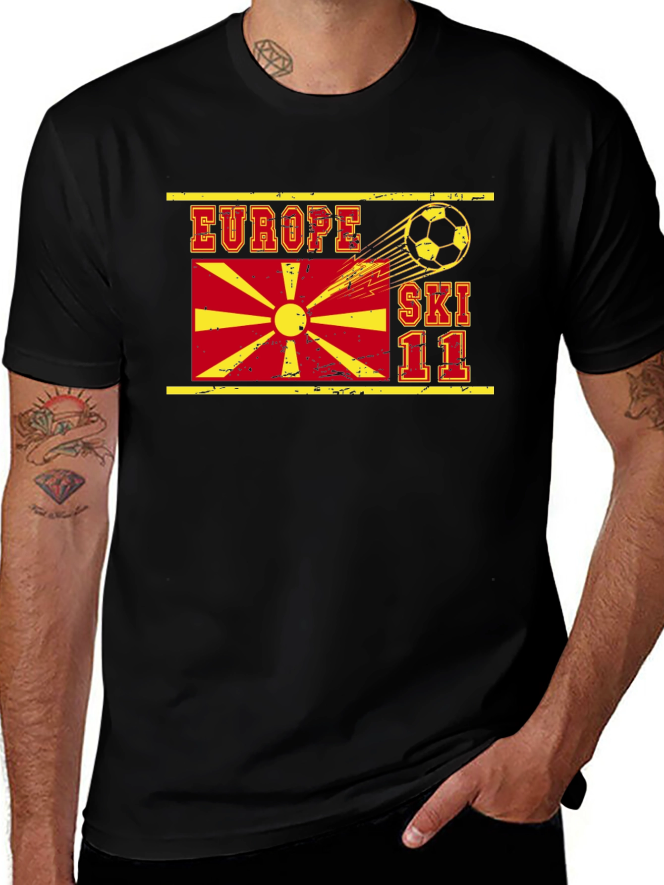 Europe Ski 11 T-Shirt Soccer Theme